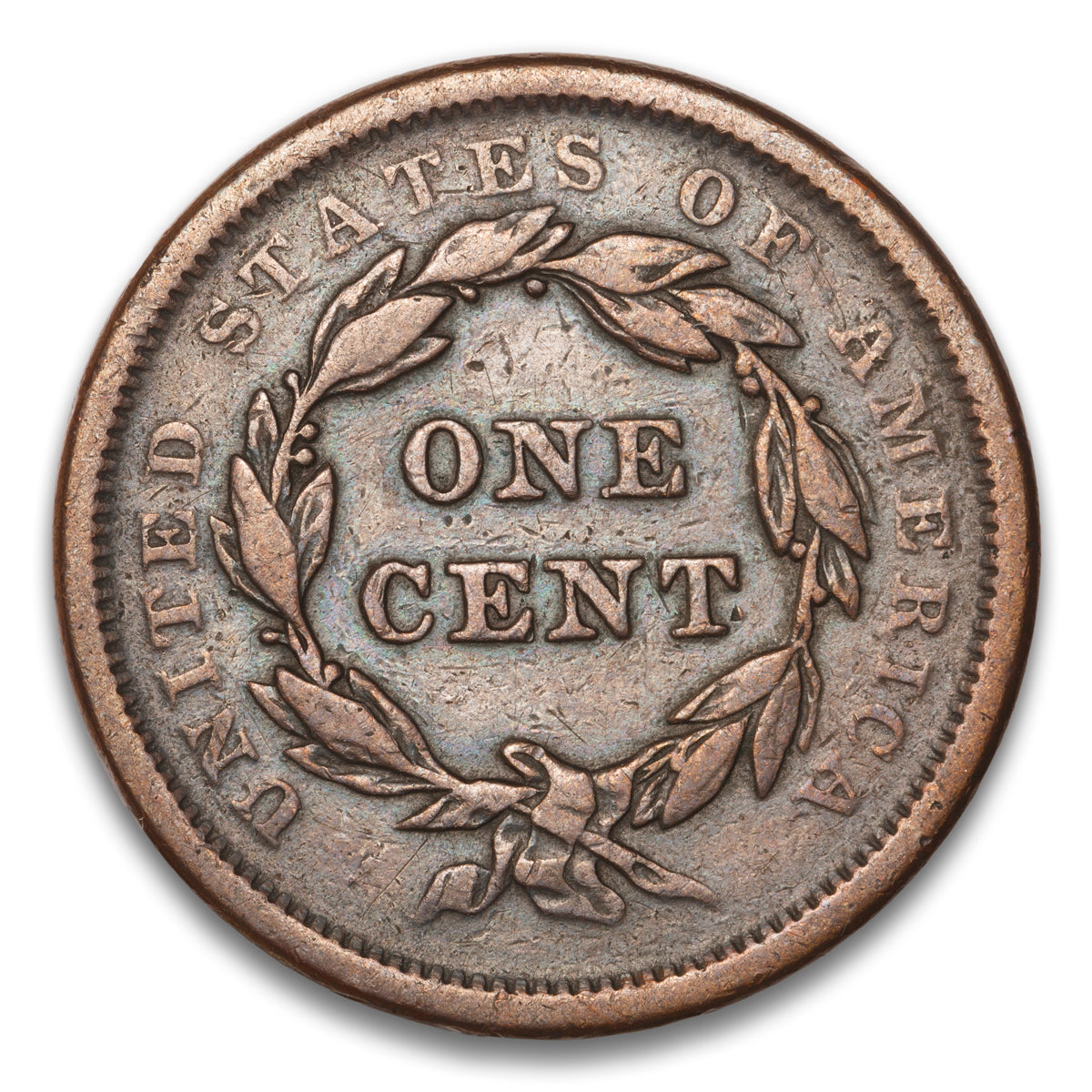 US 1 Cent Braided Hair 1839 Non-Certified VF-20