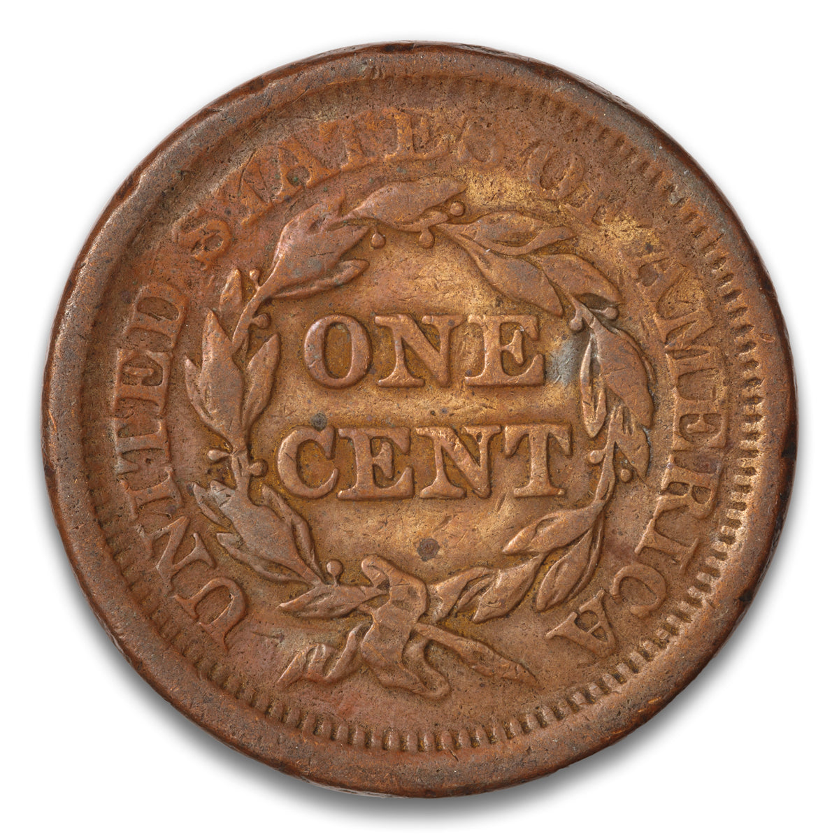 US 1 Cent Braided Hair 1851 Non-Certified F-15