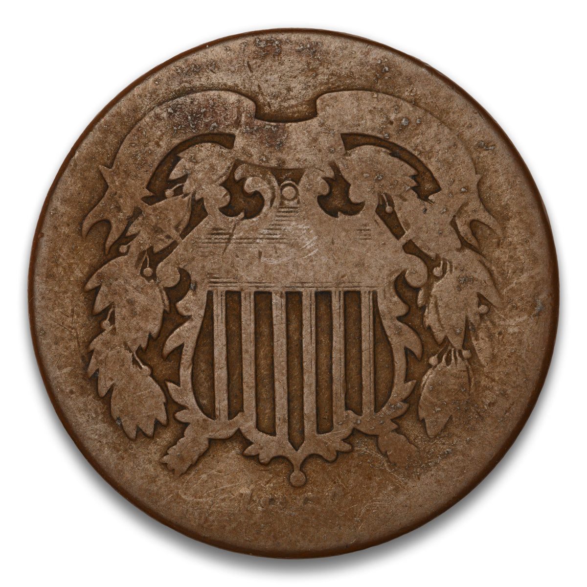 US 2 Cent 1864 Large Motto Non-Certified aG-3