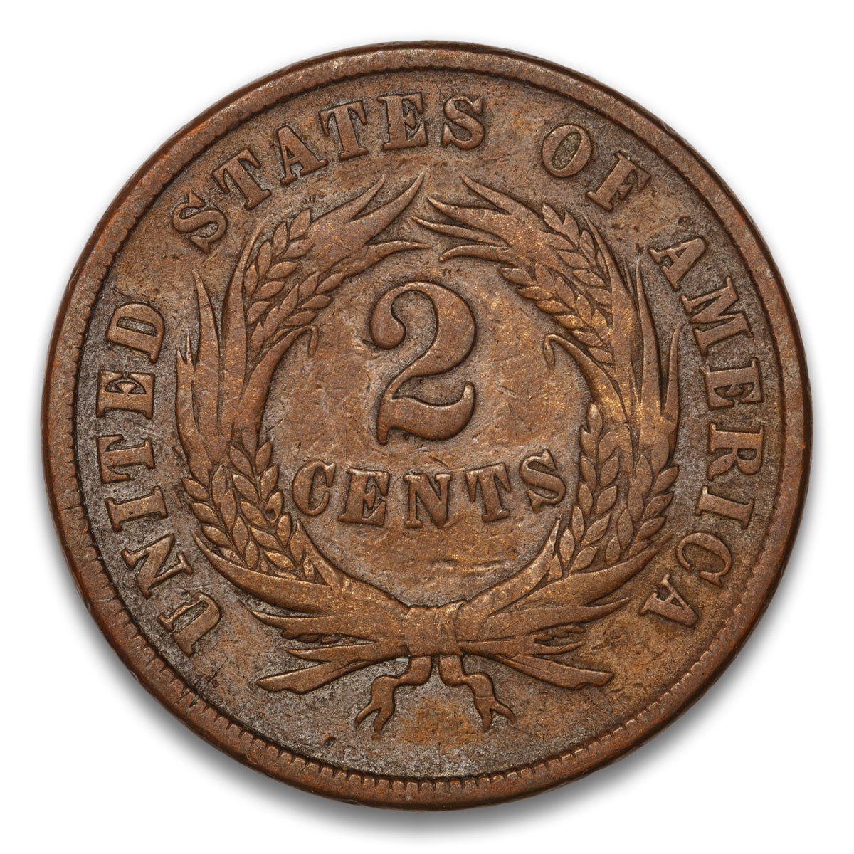 US 2 Cent 1865 Fancy 5 Non-Certified F-12