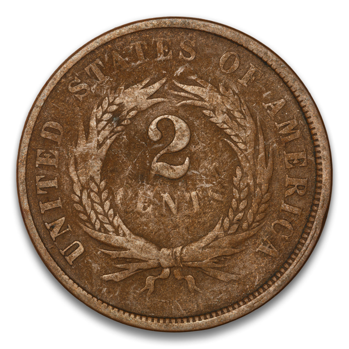 US 2 Cent 1867 Non-Certified VG-10