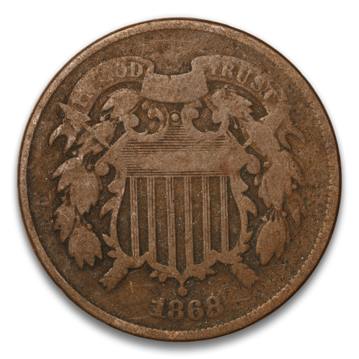 US 2 Cent 1868 Non-Certified G-6