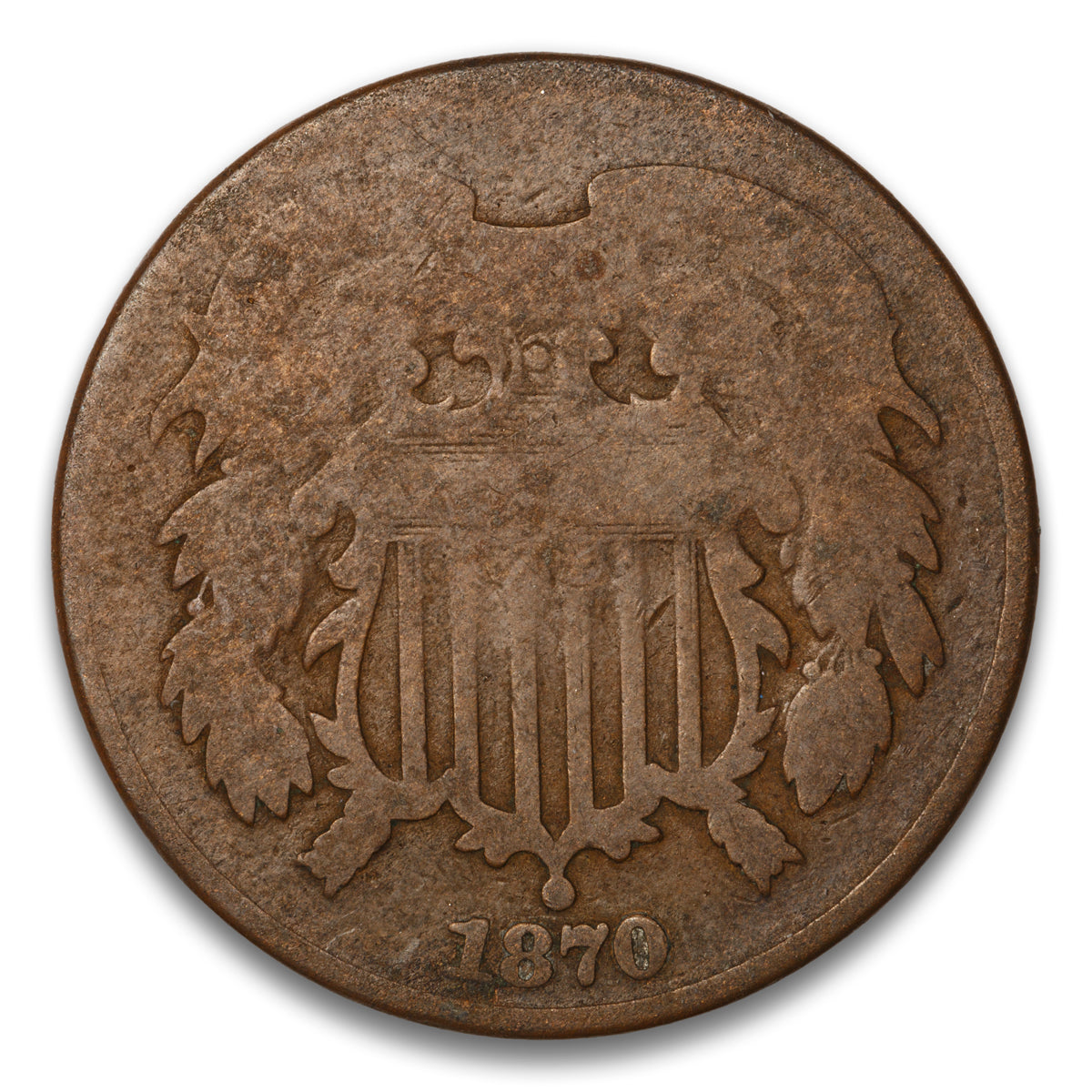 US 2 Cent 1870 Non-Certified aG-3