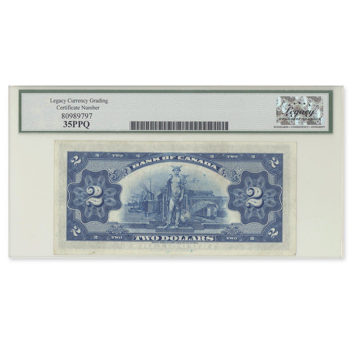 $2 1935 BC-3 English Osborne-Towers Prefix A Legacy VF-35 PPQ