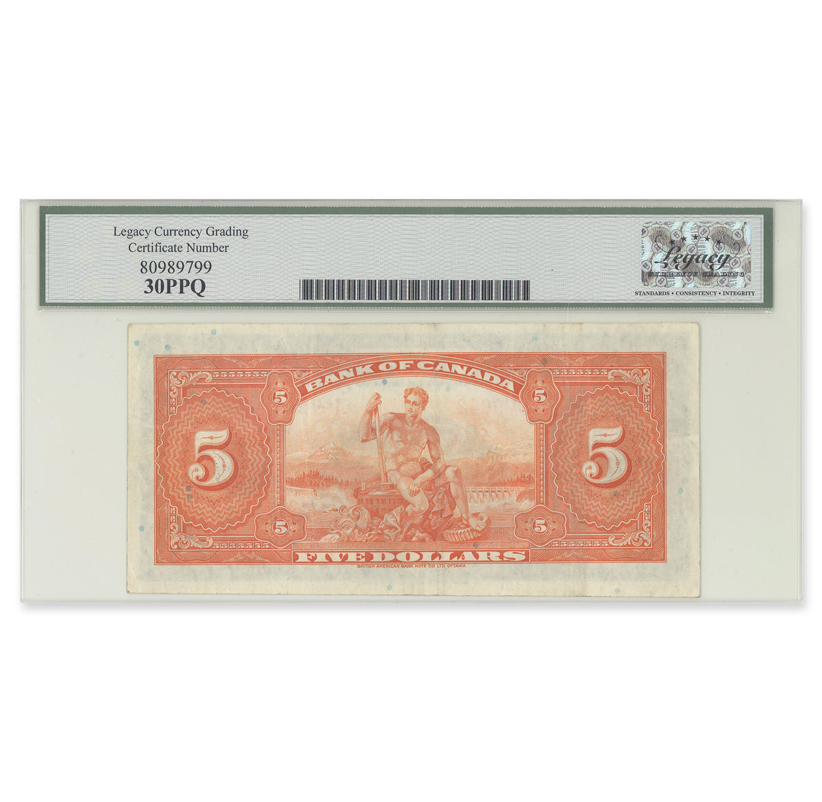 $5 1935 BC-5 English Osborne-Towers Prefix A Legacy VF-30 PPQ
