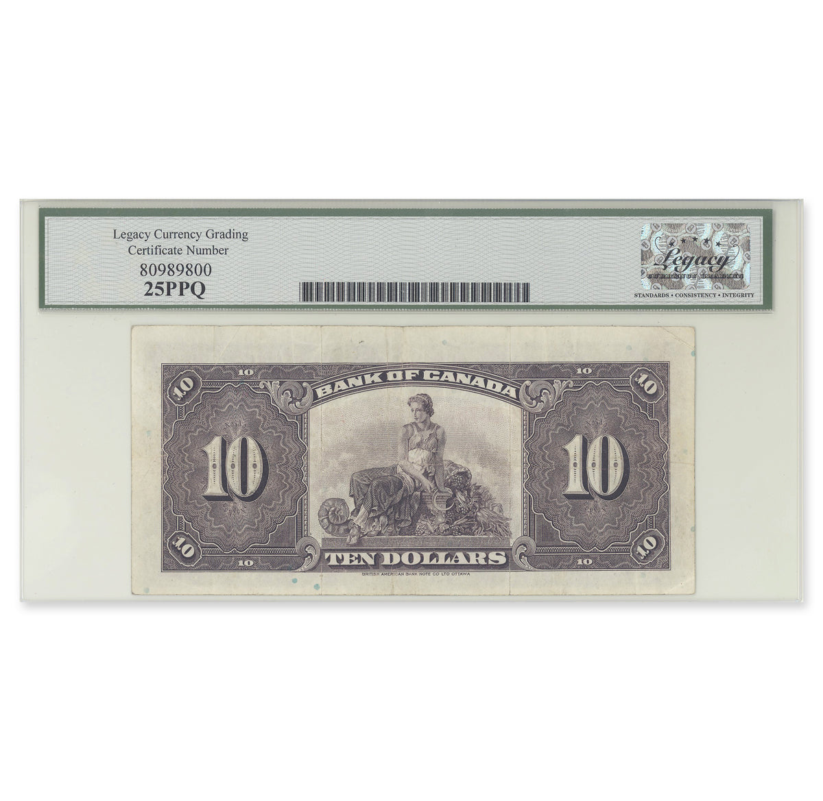 $10 1935 BC-7 English Osborne-Towers Prefix A Legacy VF-25 PPQ