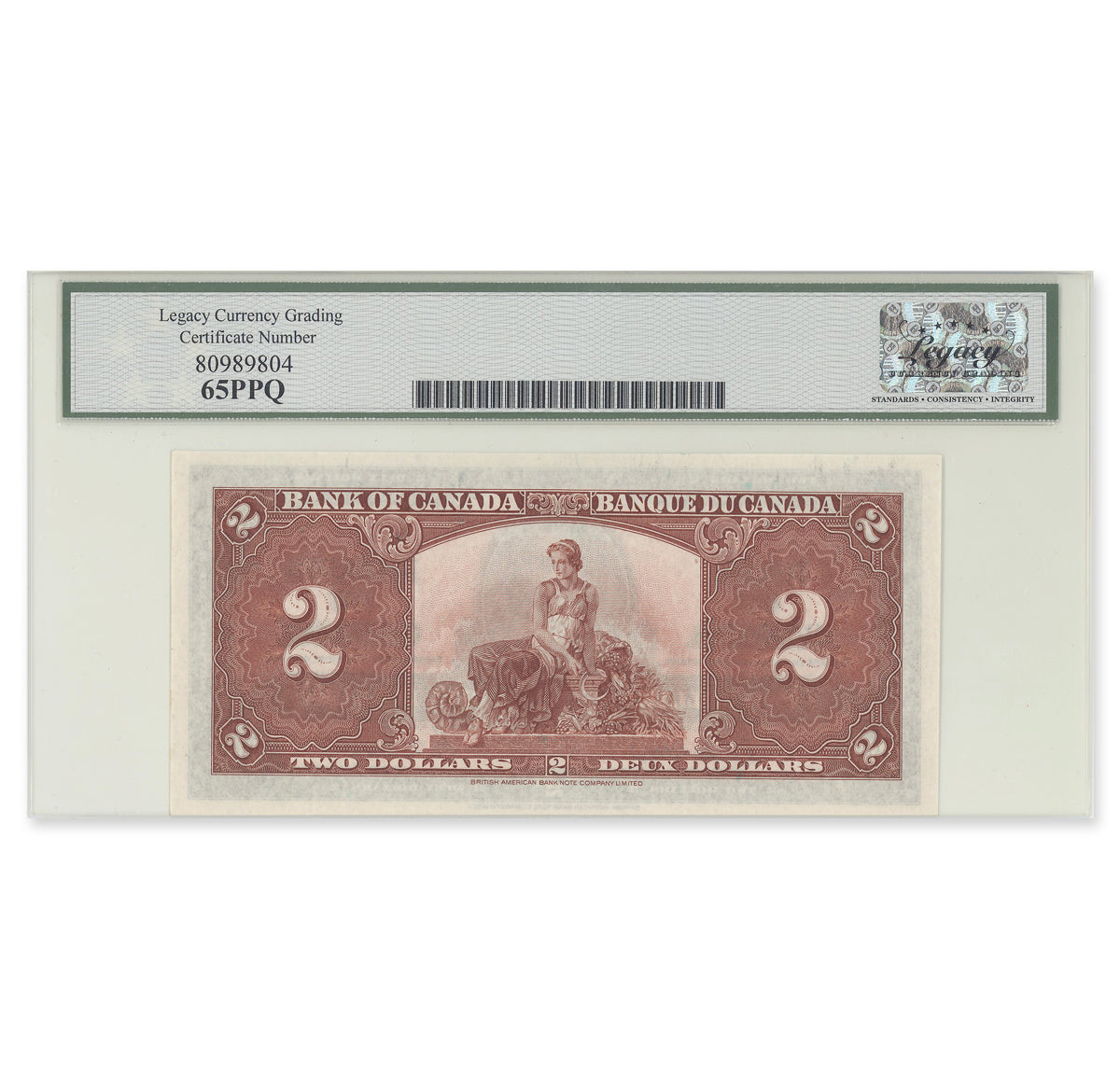 $2 1937 BC-22b Gordon-Towers Prefix L/B Legacy GUNC-65 PPQ