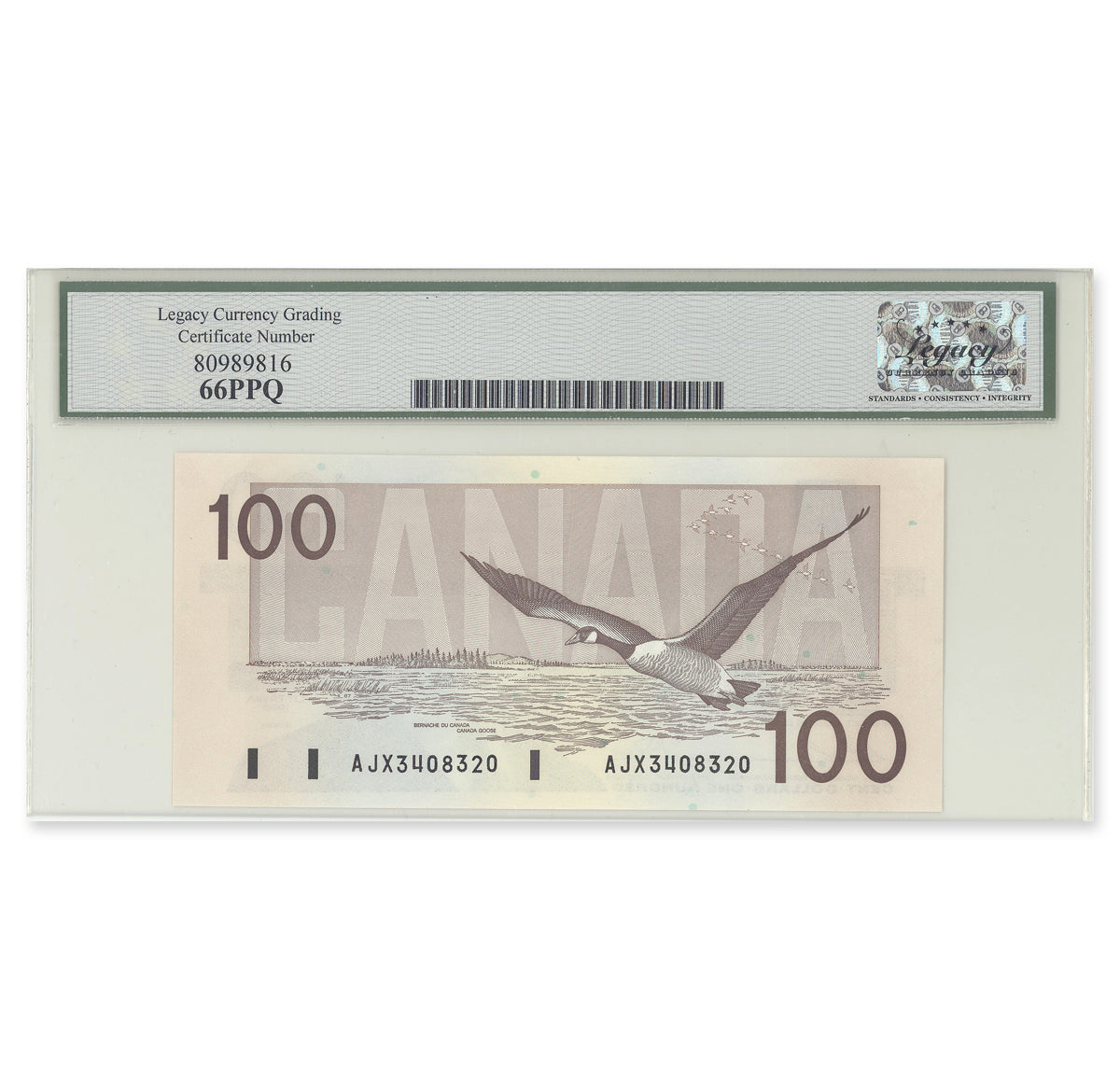 $100 1988 BC-60aA-i Replacement Thiessen-Crow Prefix AJX Legacy GUNC-66 PPQ