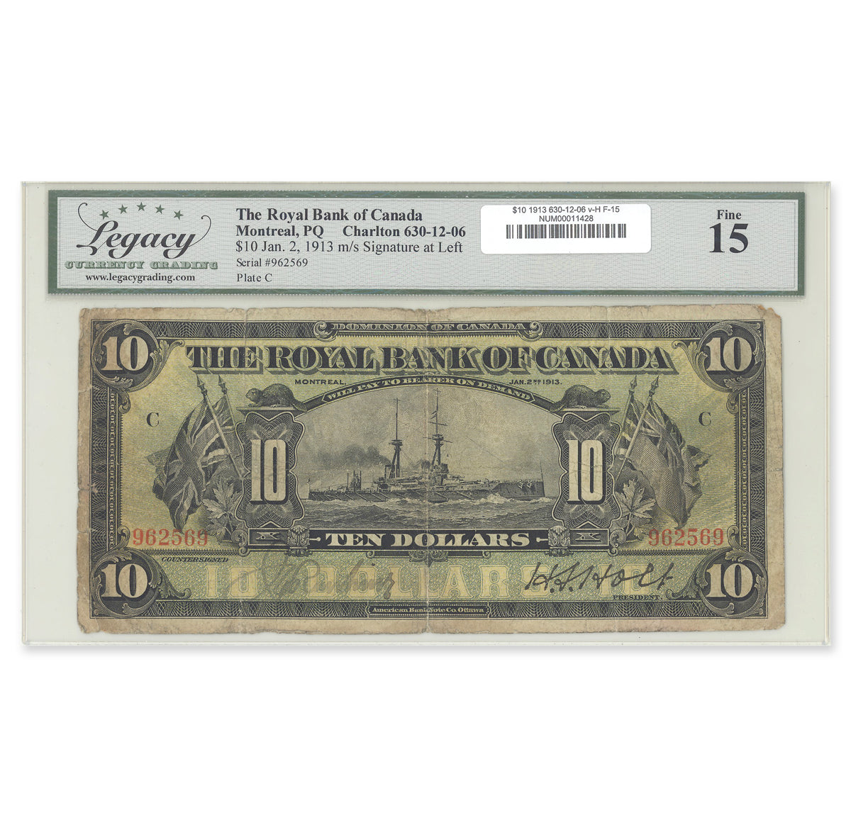 $10 1913 630-12-06 Royal Bank of Canada various-Holt Legacy F-15