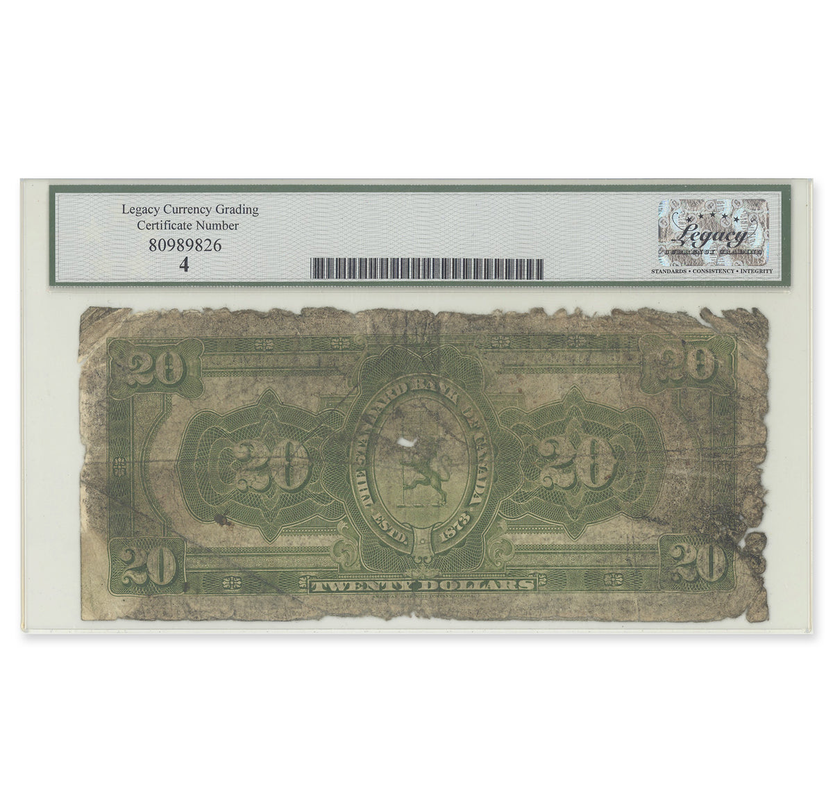 $20 1919 695-18-28 Standard Bank of Canada Francis-Easson Legacy G-4 - ONLY 14 KNOWN