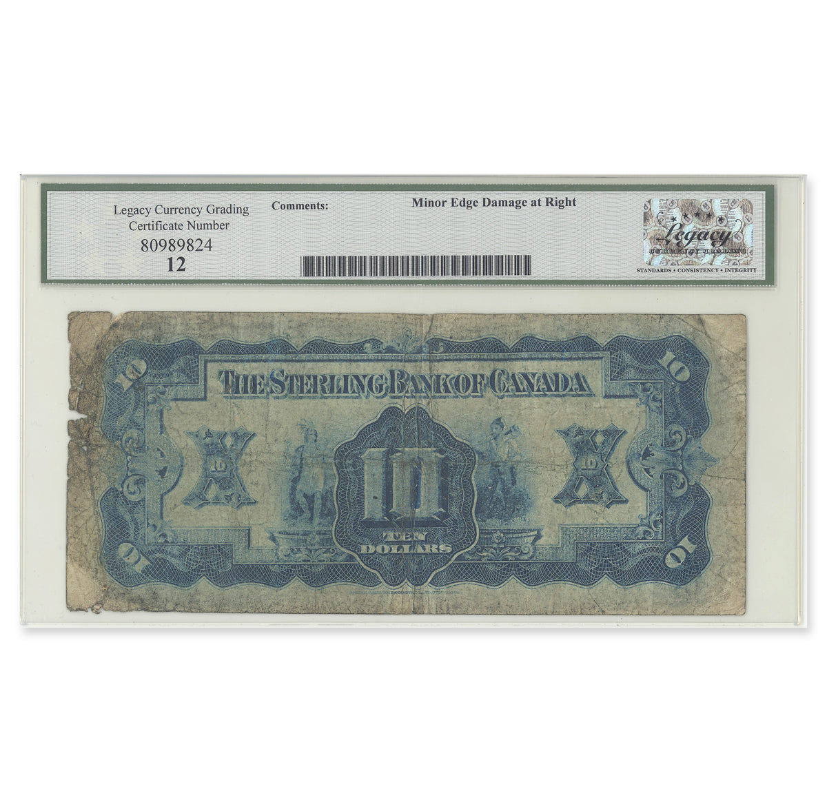 $10 1921 700-14-02 Sterling Bank of Canada various-Somers Legacy F-12 - ONLY 7 KNOWN