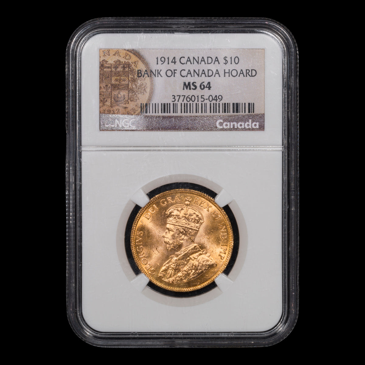 $10 1914 Bank of Canada Hoard NGC MS-64