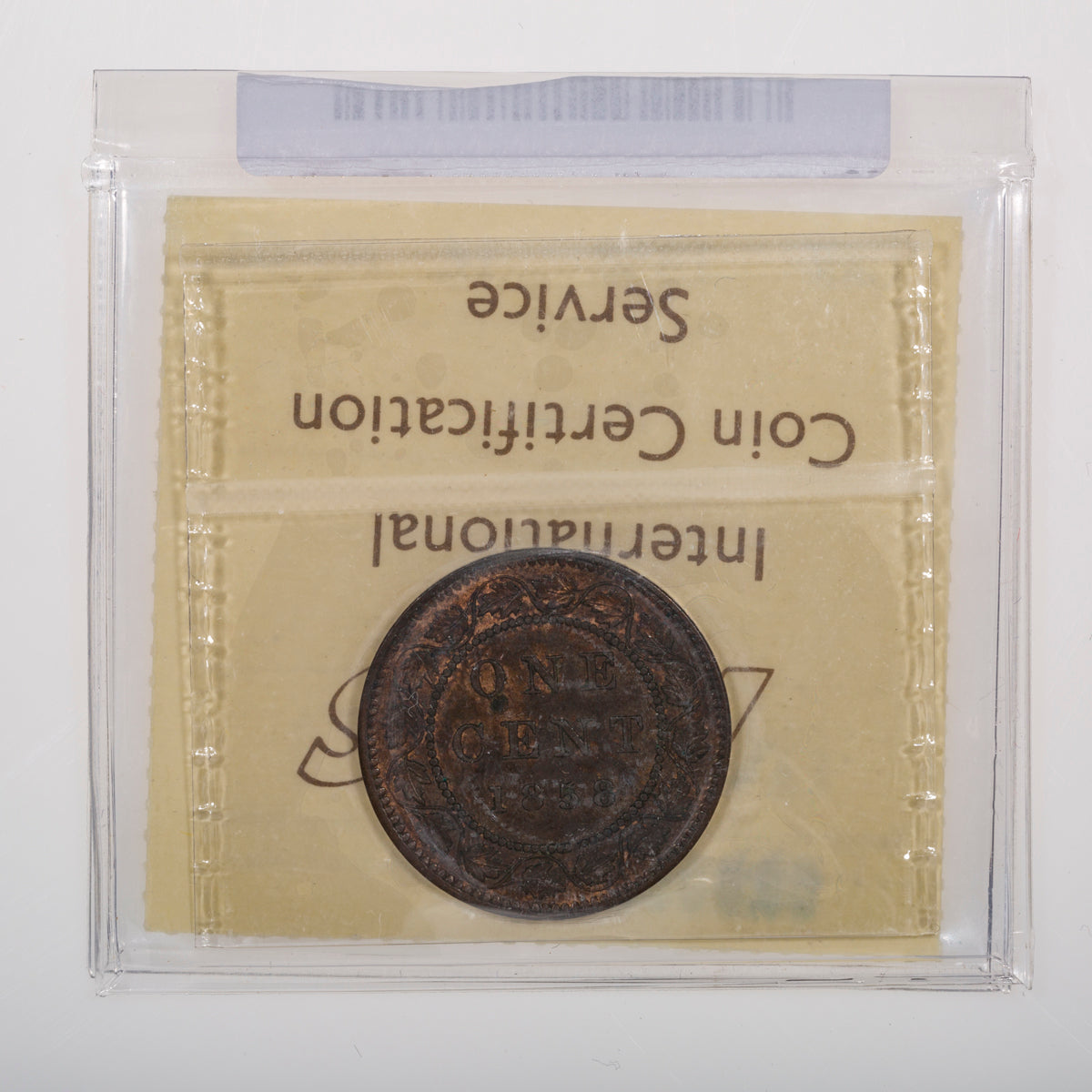 1 Cent 1858 ICCS MS-60 Brown