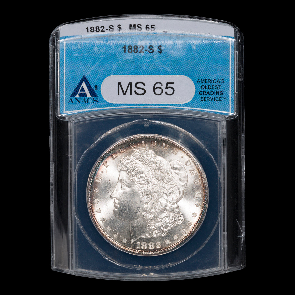 US $1 Morgan 1882S ANACS MS-65