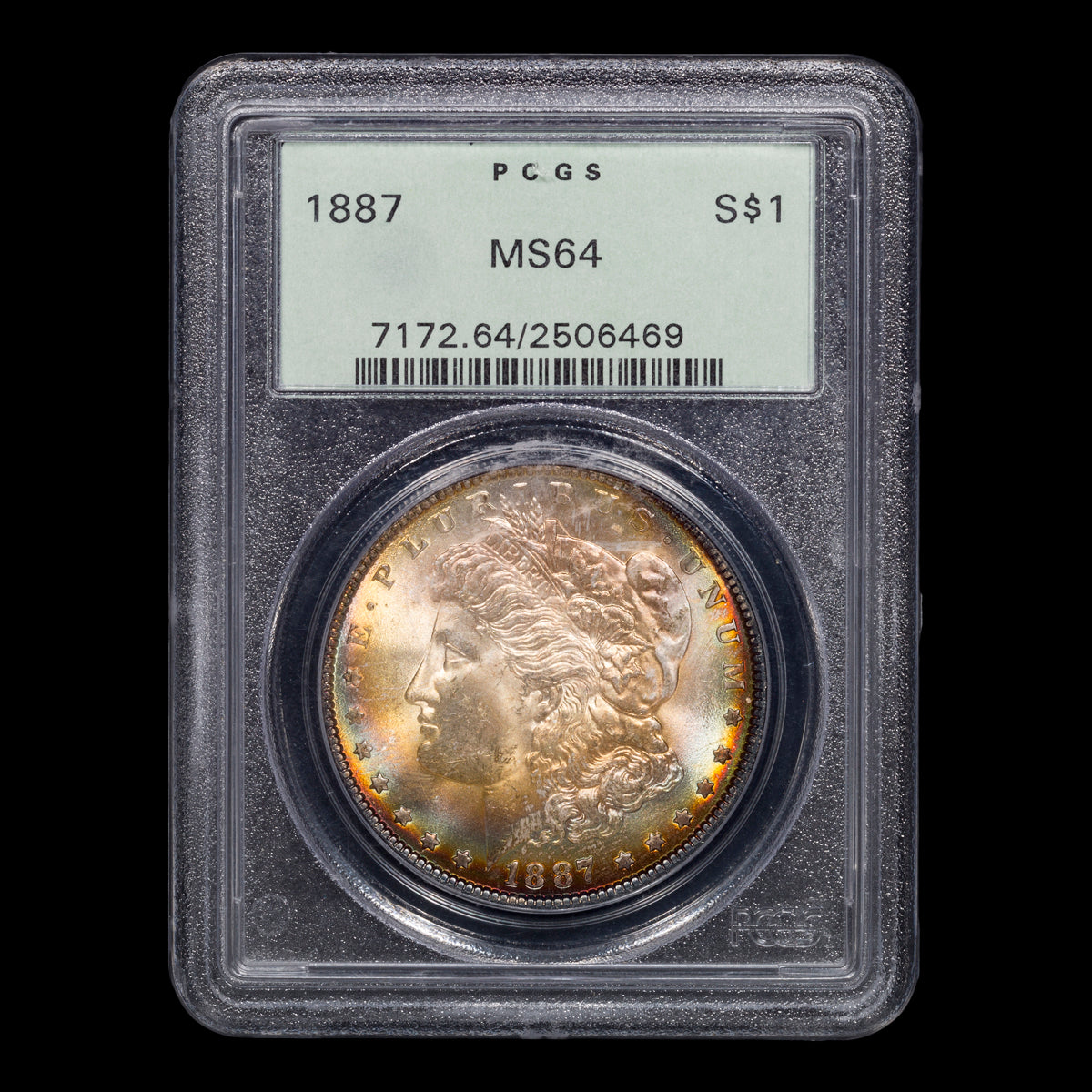 US $1 Morgan 1887 PCGS MS-64