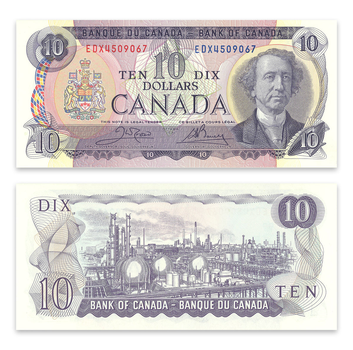 $10 1971 BC-49dA Replacement Crow-Bouey Prefix EDX GUNC-65