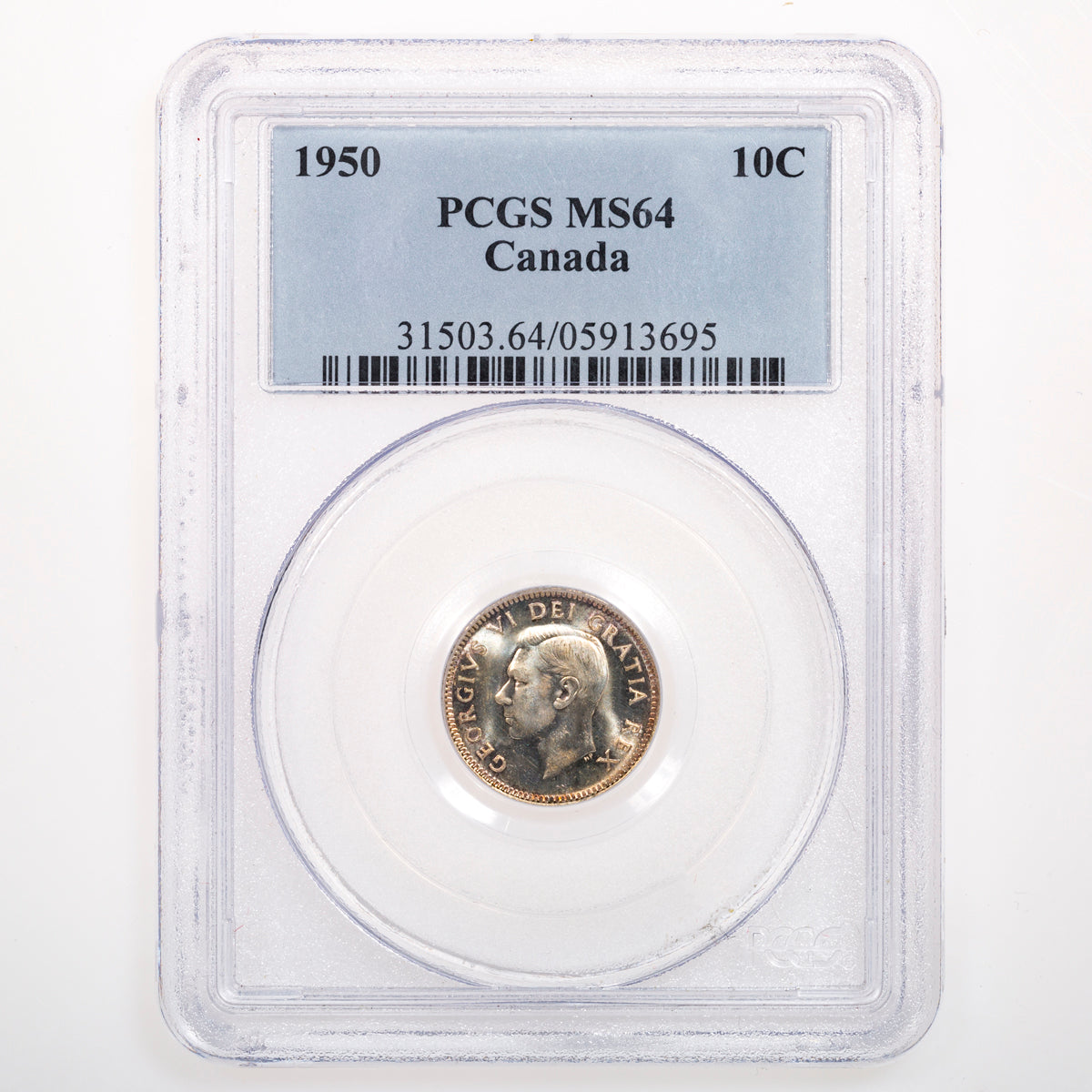 10 Cent 1950 PCGS MS-64
