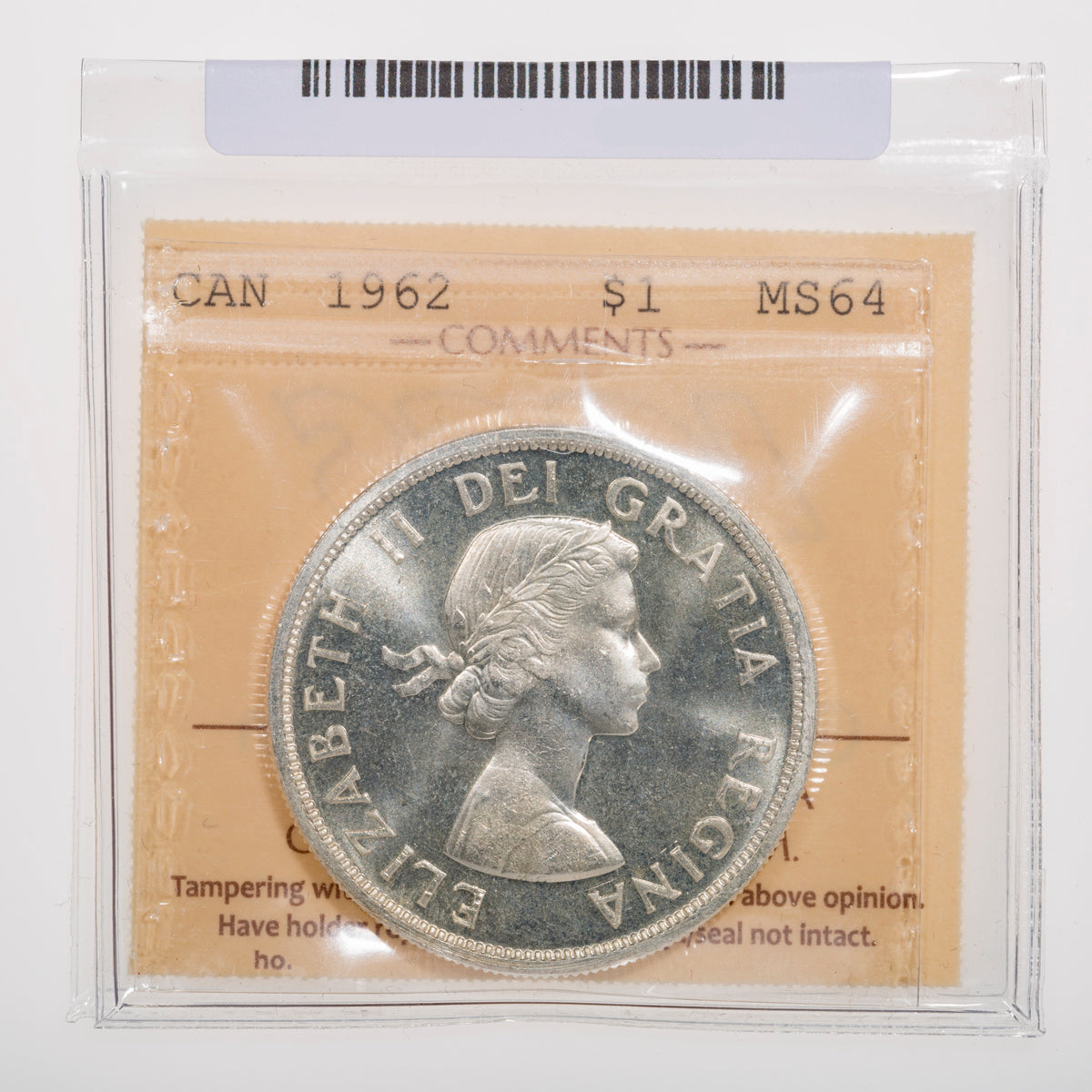 $1 1962 ICCS MS-64