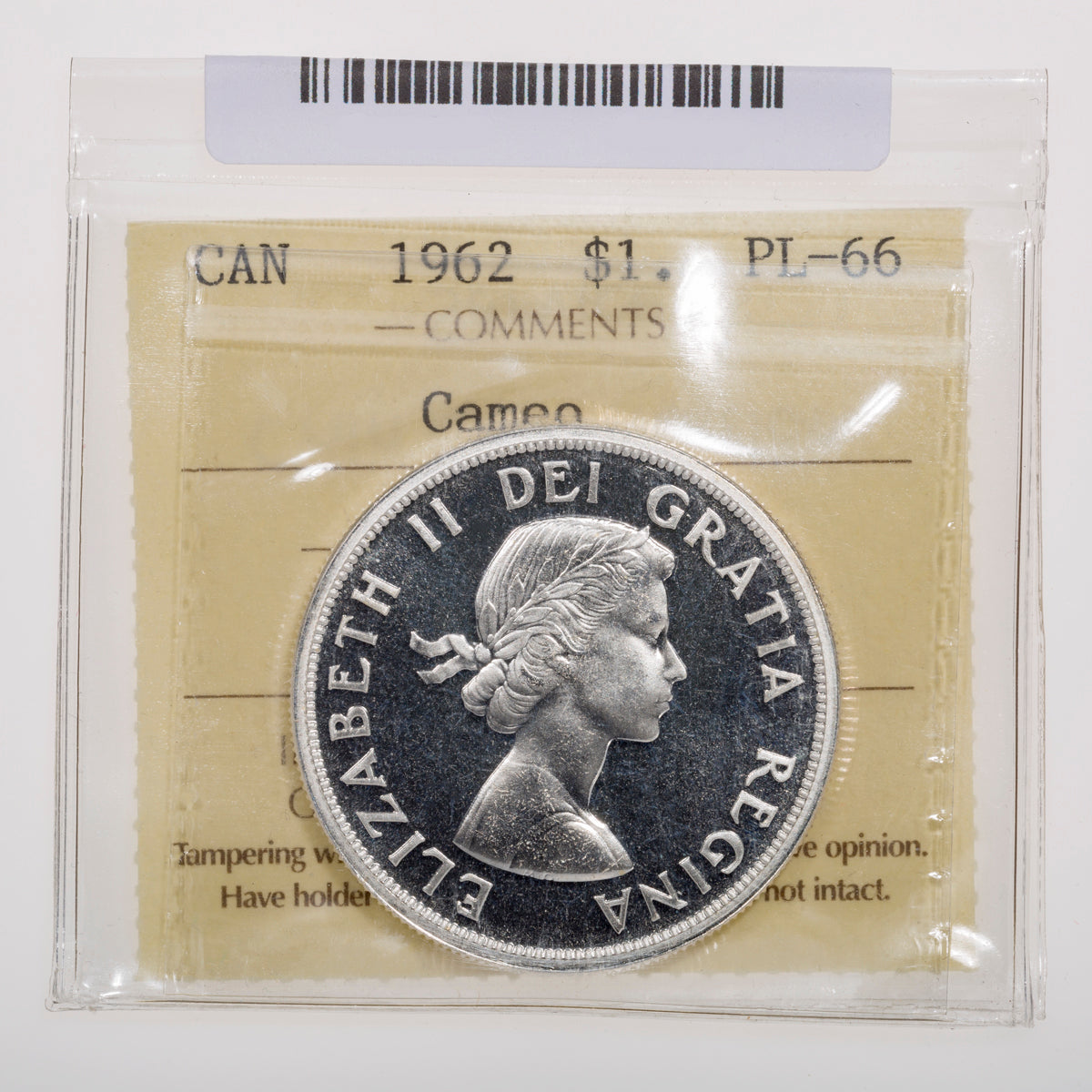 $1 1962 ICCS PL-66 Cameo