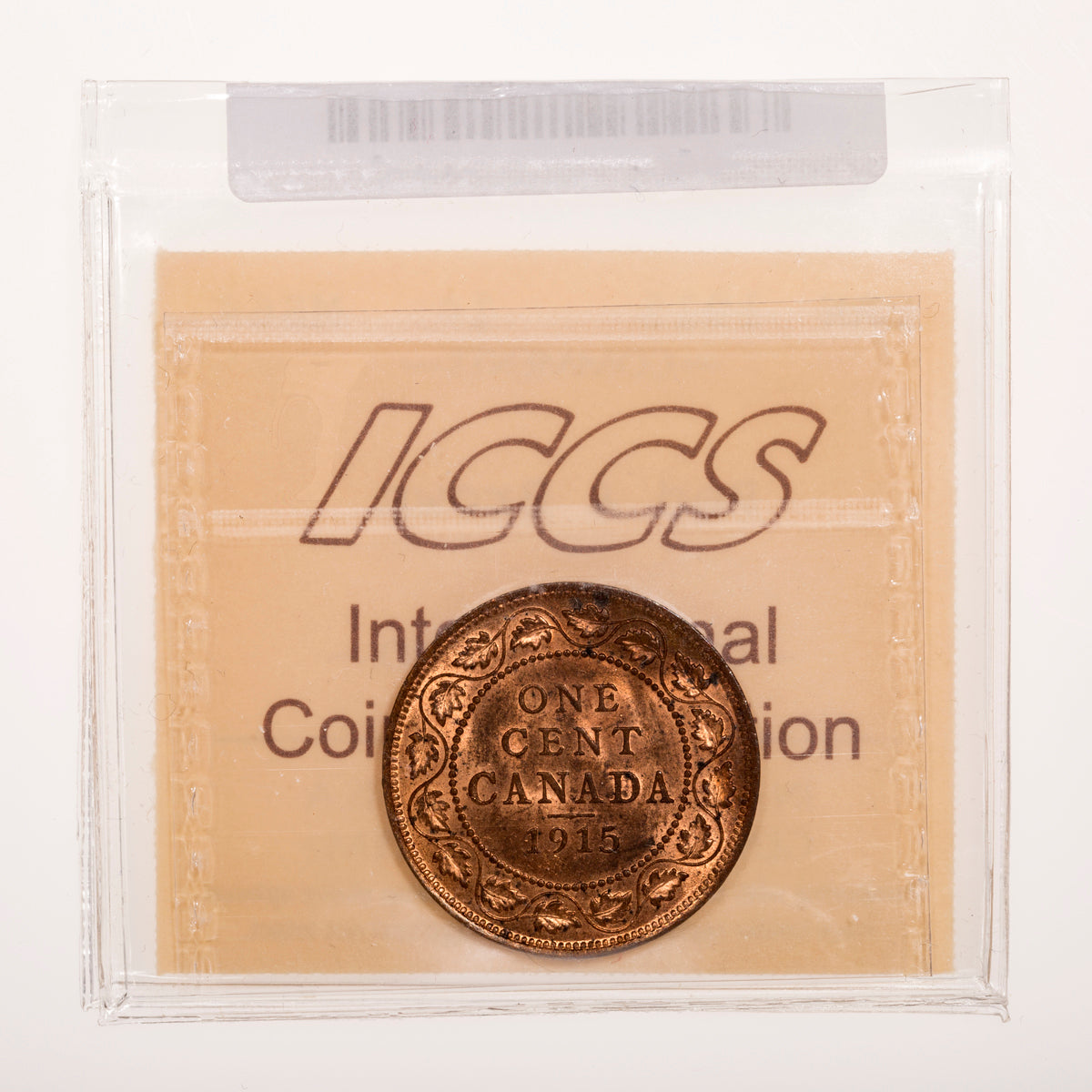 1 Cent 1915 ICCS MS-64 Red & Brown