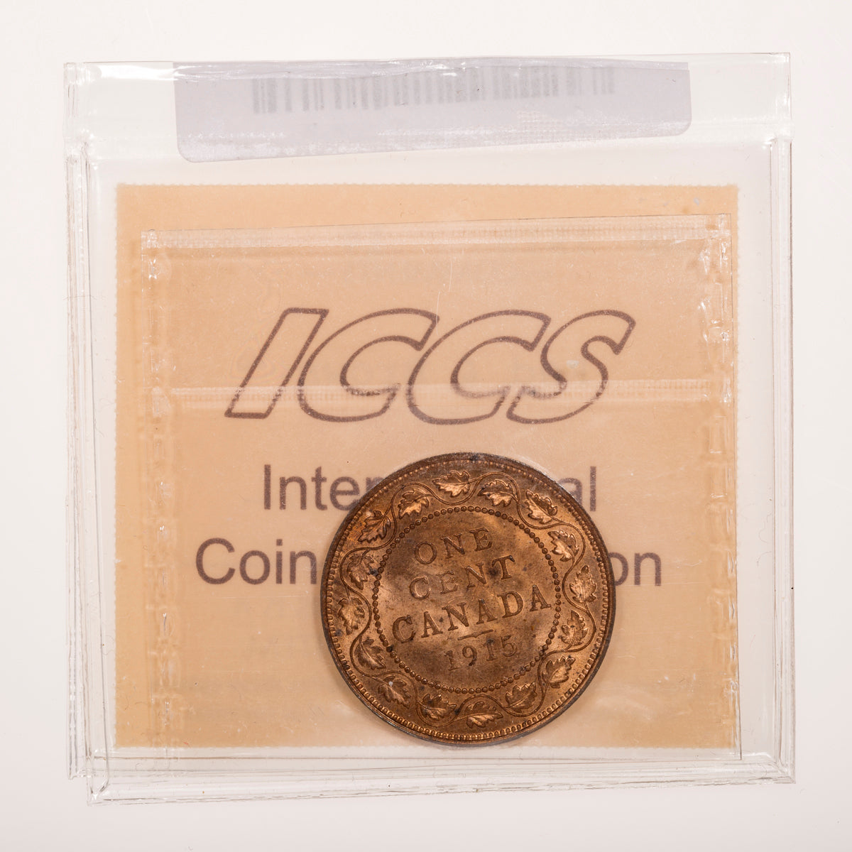 1 Cent 1915 ICCS MS-64 Red & Brown