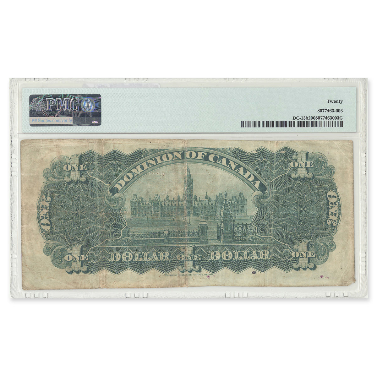 $1 1898 DC-13b various-Courtney Prefix G PMG VF-20