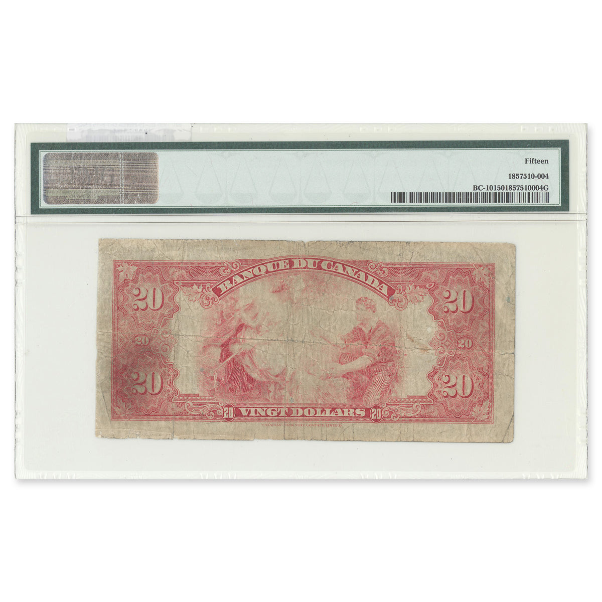 $20 1935 BC-10 French Osborne-Towers Prefix F PMG F-15