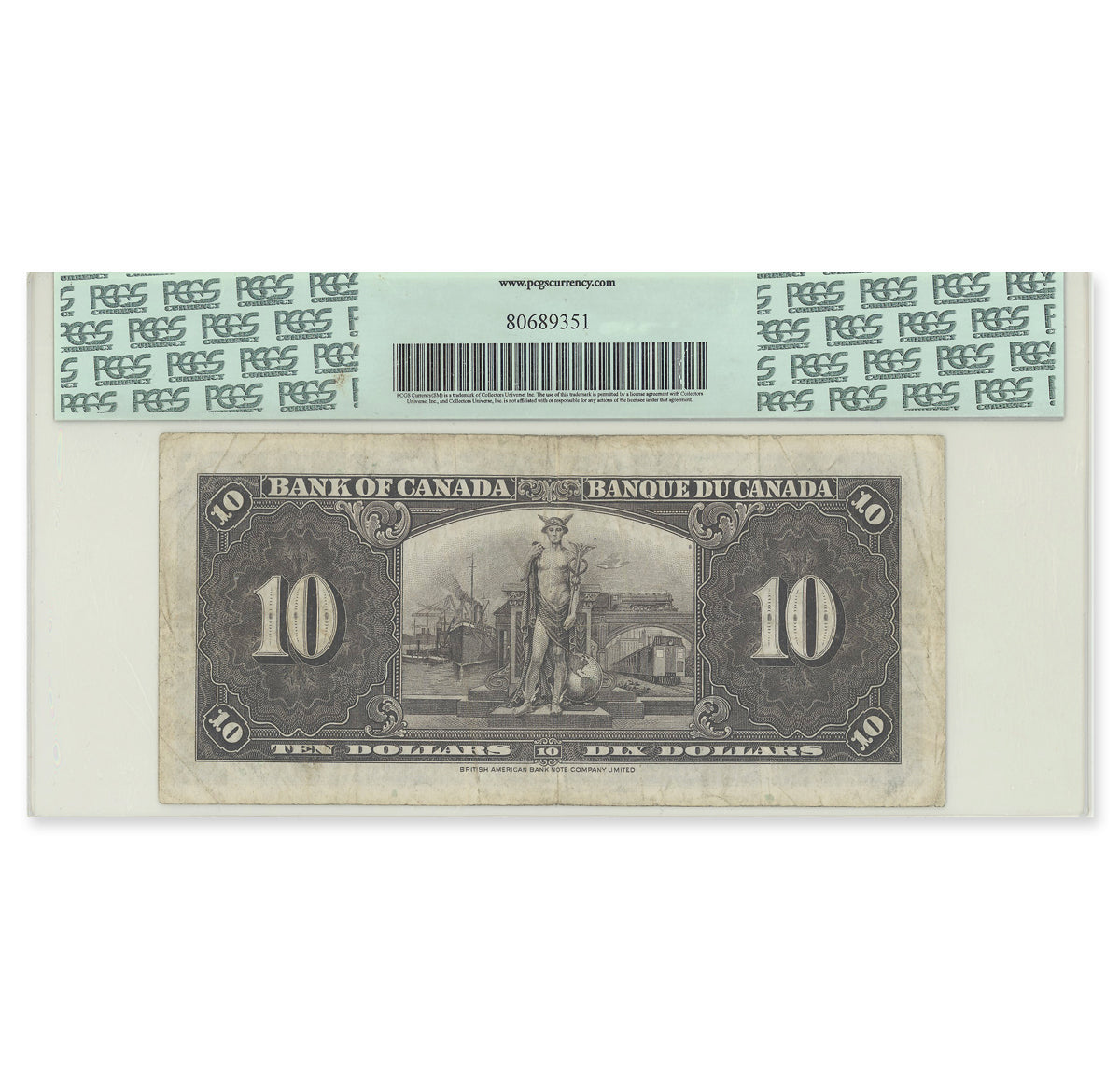 $10 1937 BC-24c Coyne-Towers Prefix C/T PCGS VF-25