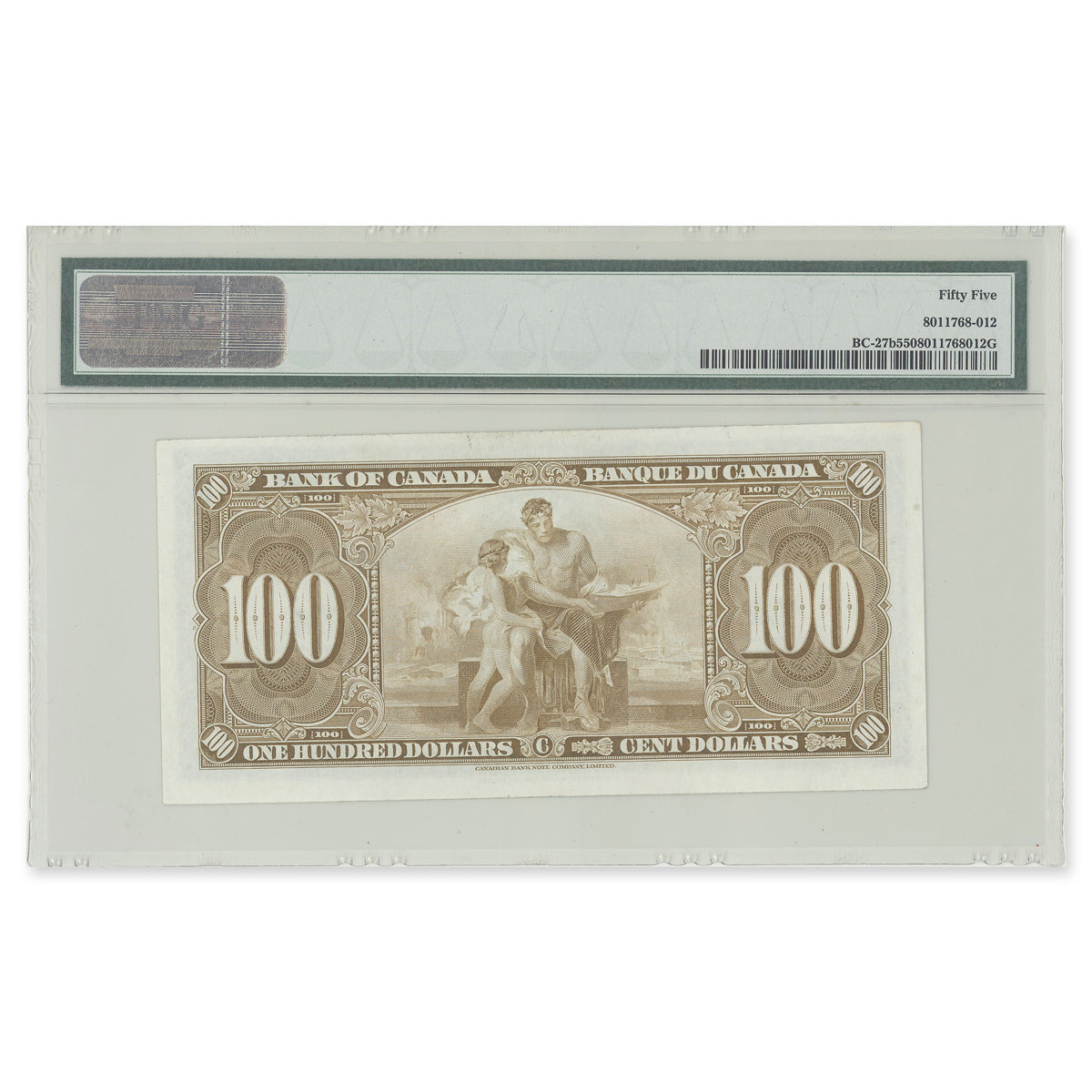 $100 1937 BC-27b Gordon-Towers Prefix B/J PMG AU-55