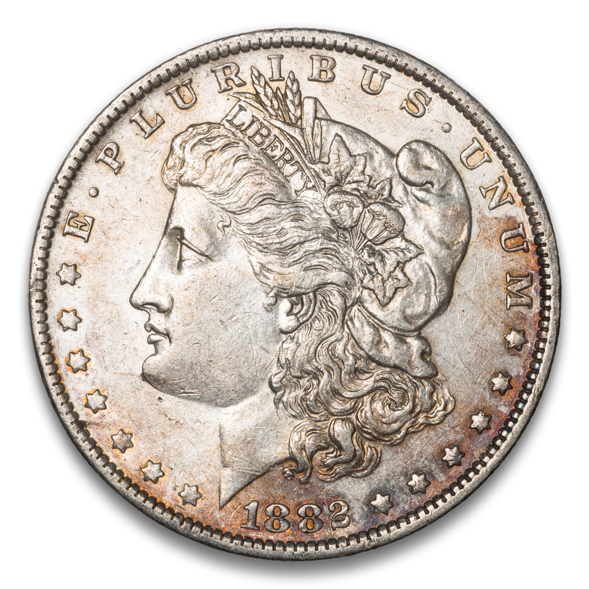 US $1 Morgan 1882O O/S Strong TOP 100 VAM 3 O/S Flush EDS EF-40 - Rare EDS