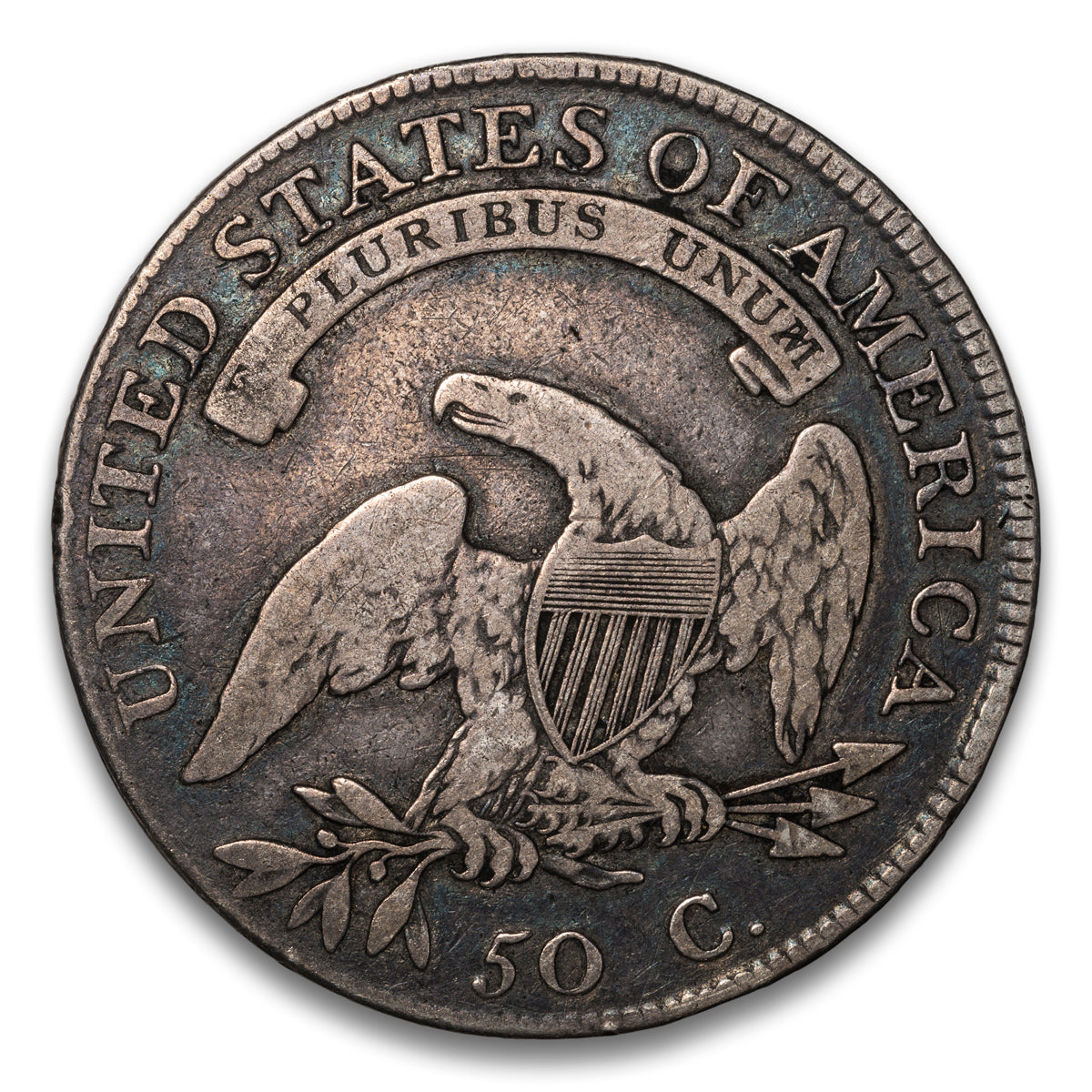 US 50 Cent Capped Bust Lettered Edge 1808 O-103 Non-Certified VG-8