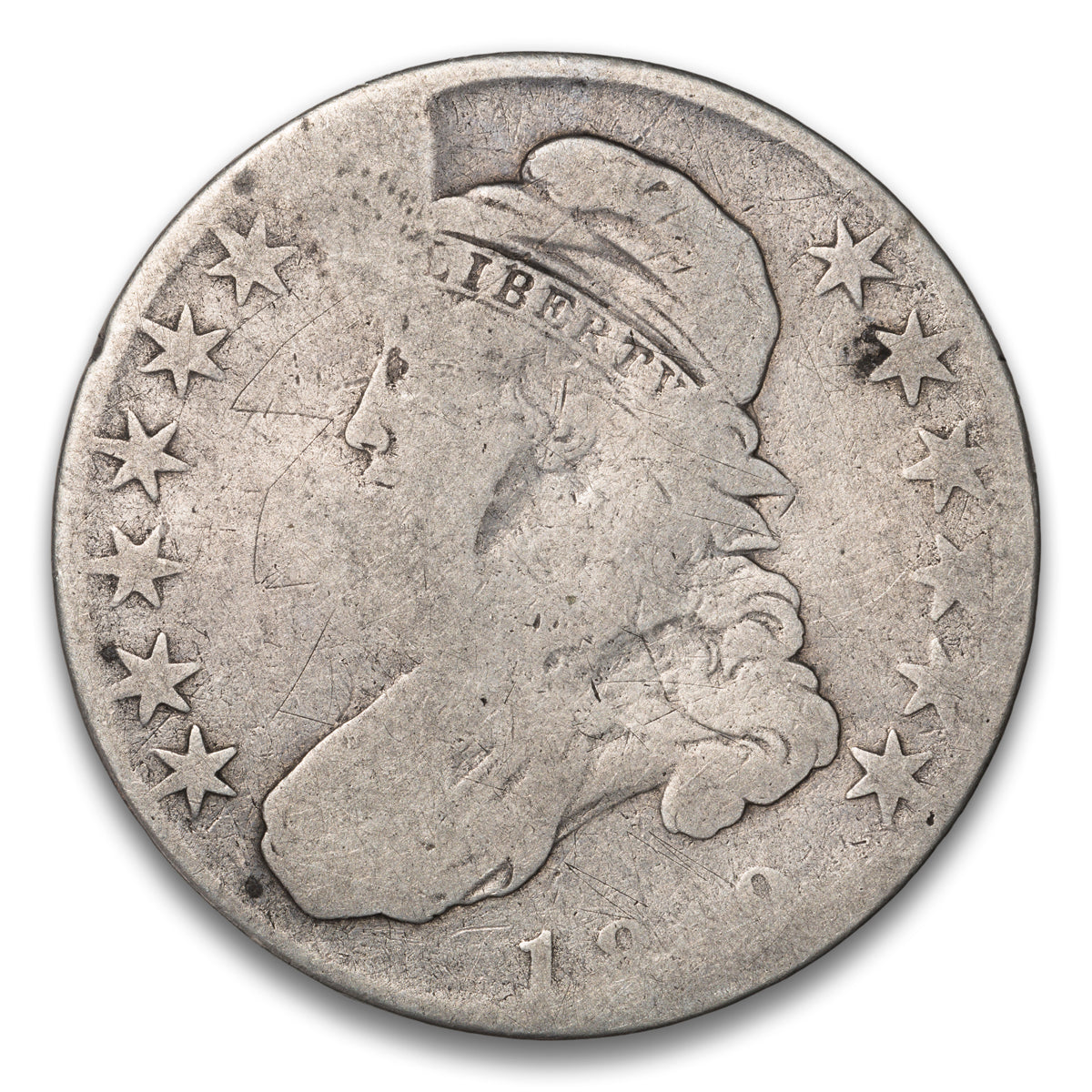 US 50 Cent Capped Bust Lettered Edge 1819 O-111 Non-Certified G-6