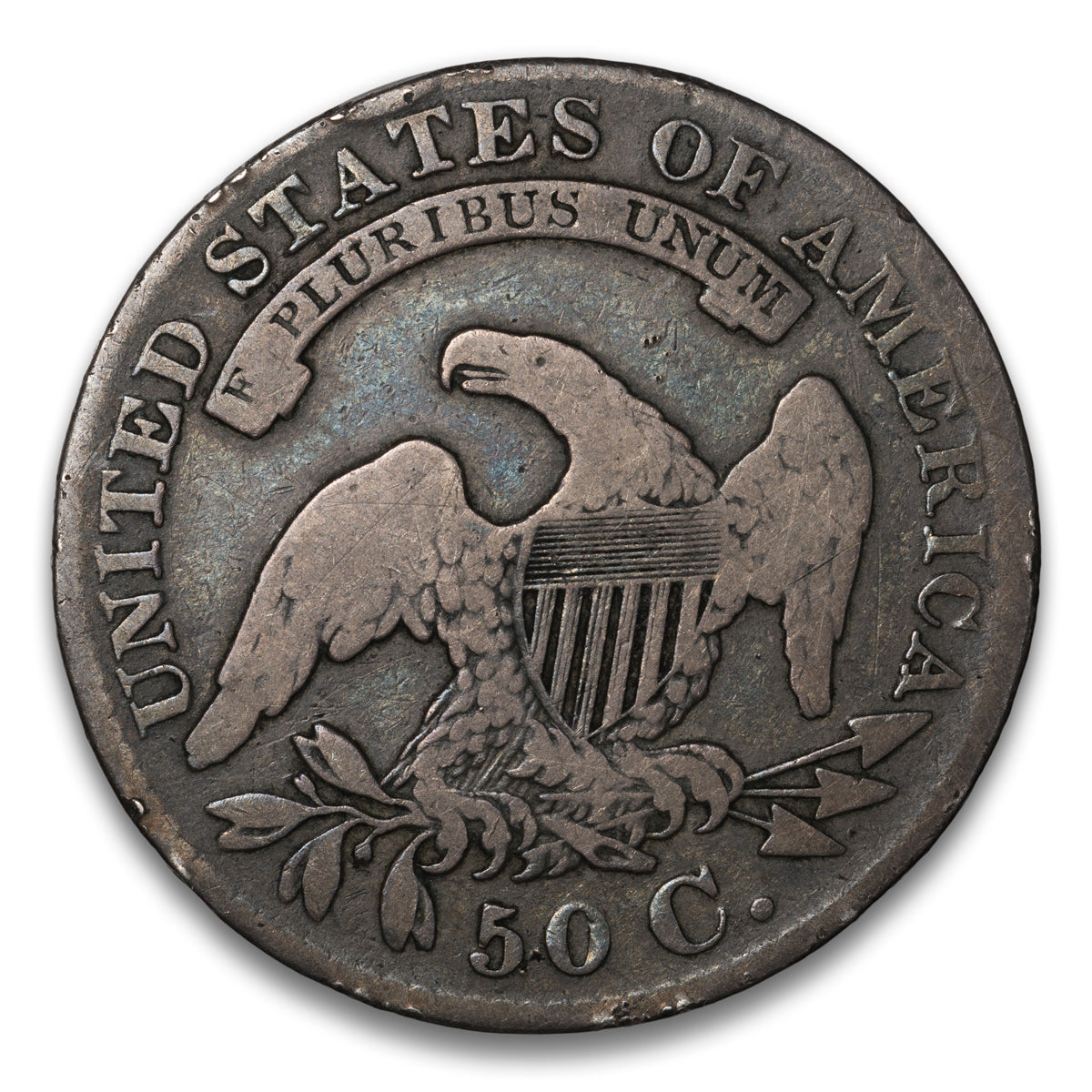 US 50 Cent Capped Bust Lettered Edge 1829 Small Letters O-115 Non-Certified VG-8