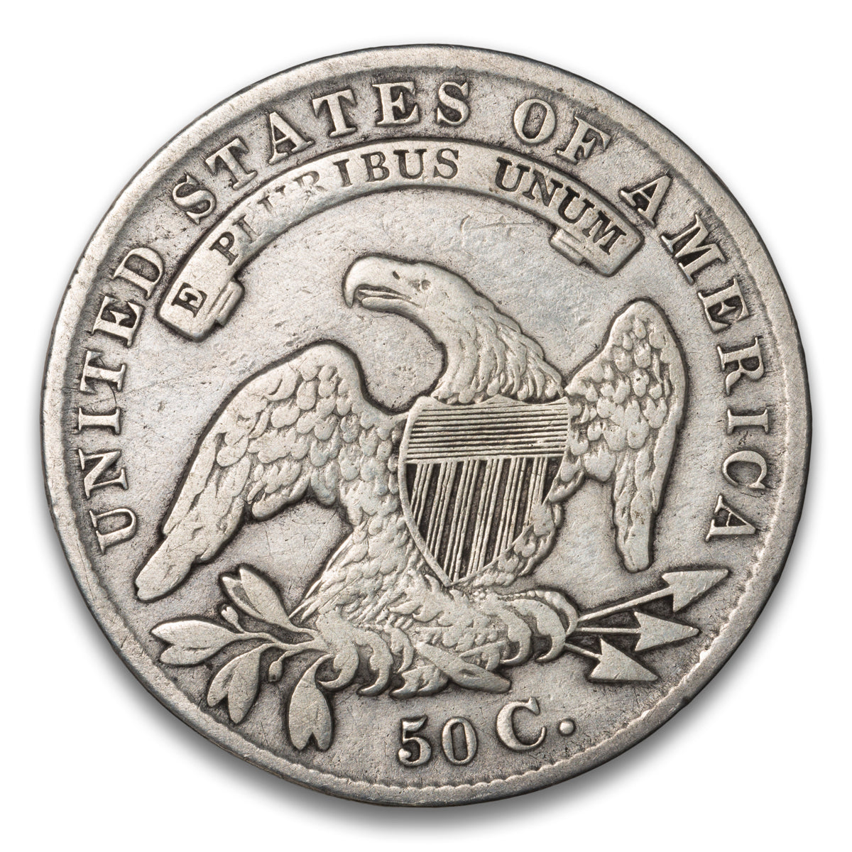 US 50 Cent Capped Bust Lettered Edge 1836 Lettered Edge O-117 Non-Certified F-15