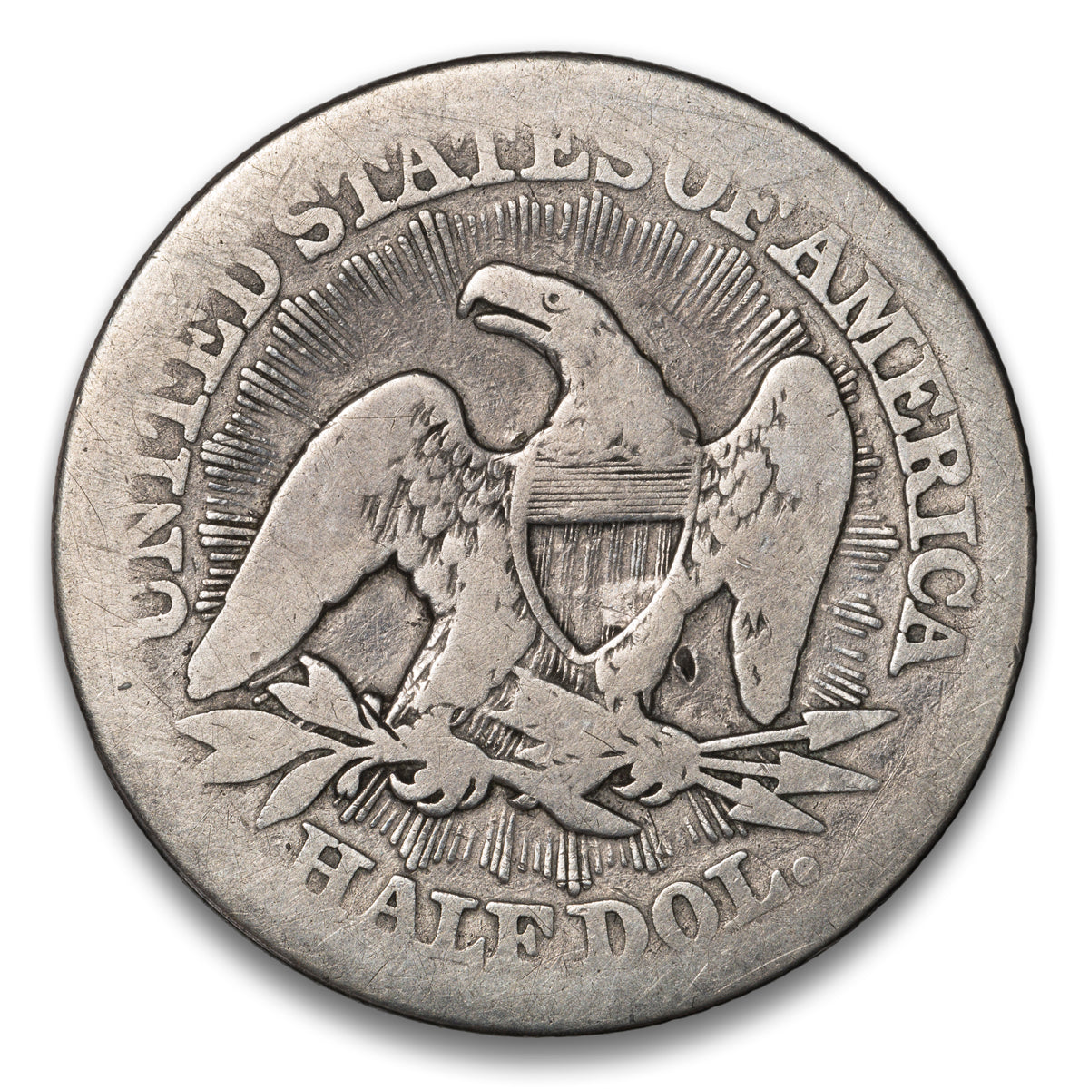 US 50 Cent Seated Arrows & Rays 1853 WB-101 Non-Certified aG-3