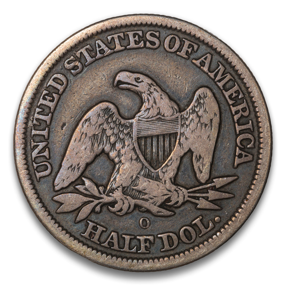US 50 Cent Seated No Motto, Arrows 1854O WB-33 Non-Certified VG-10
