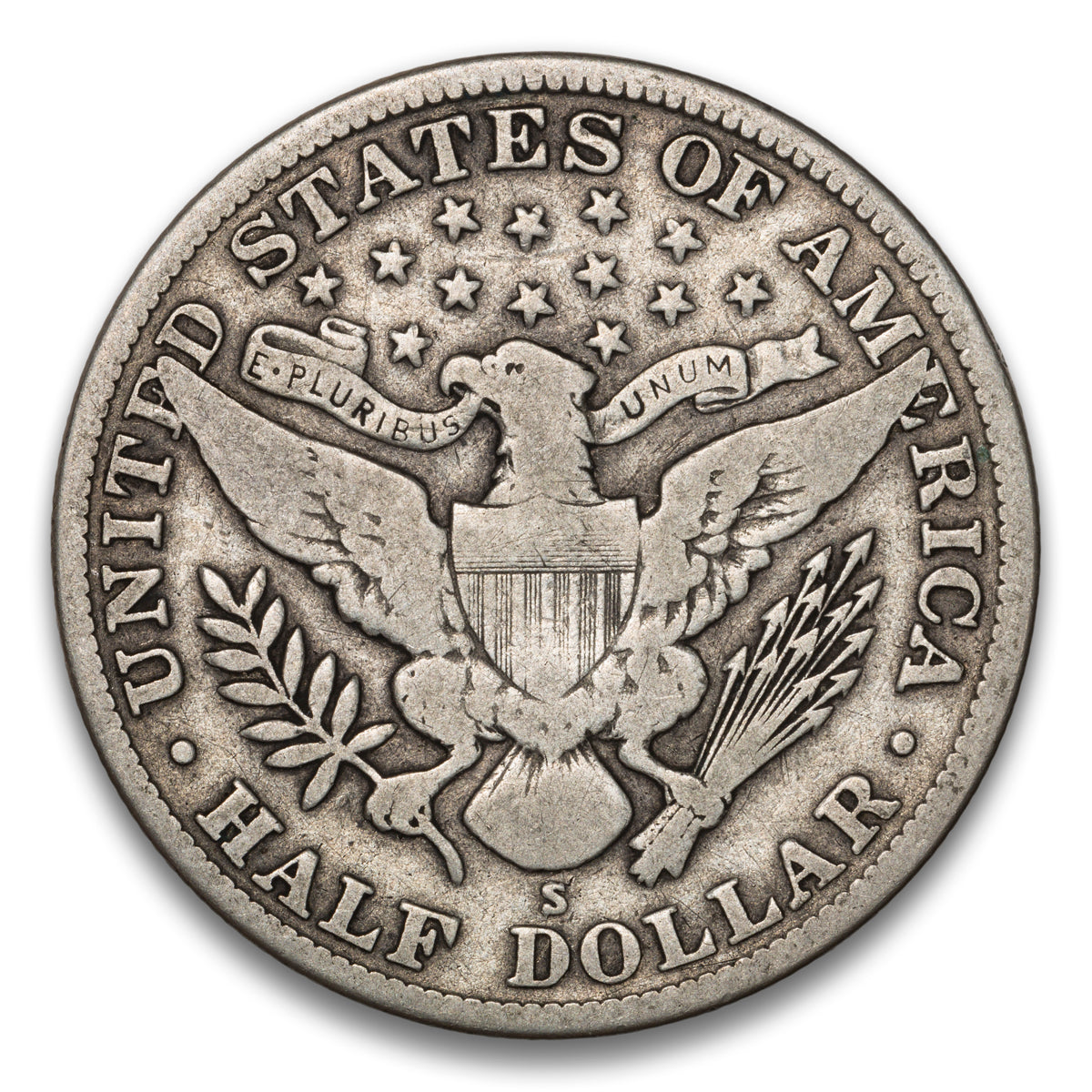 US 50 Cent Barber 1914S VG-10