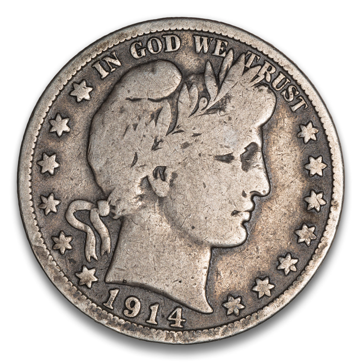 US 50 Cent Barber 1914S VG-8