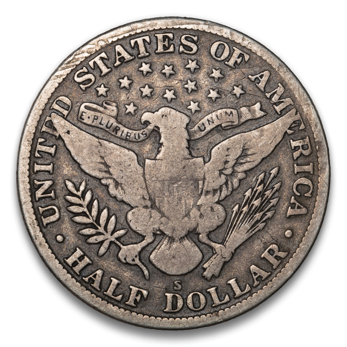 US 50 Cent Barber 1914S VG-8