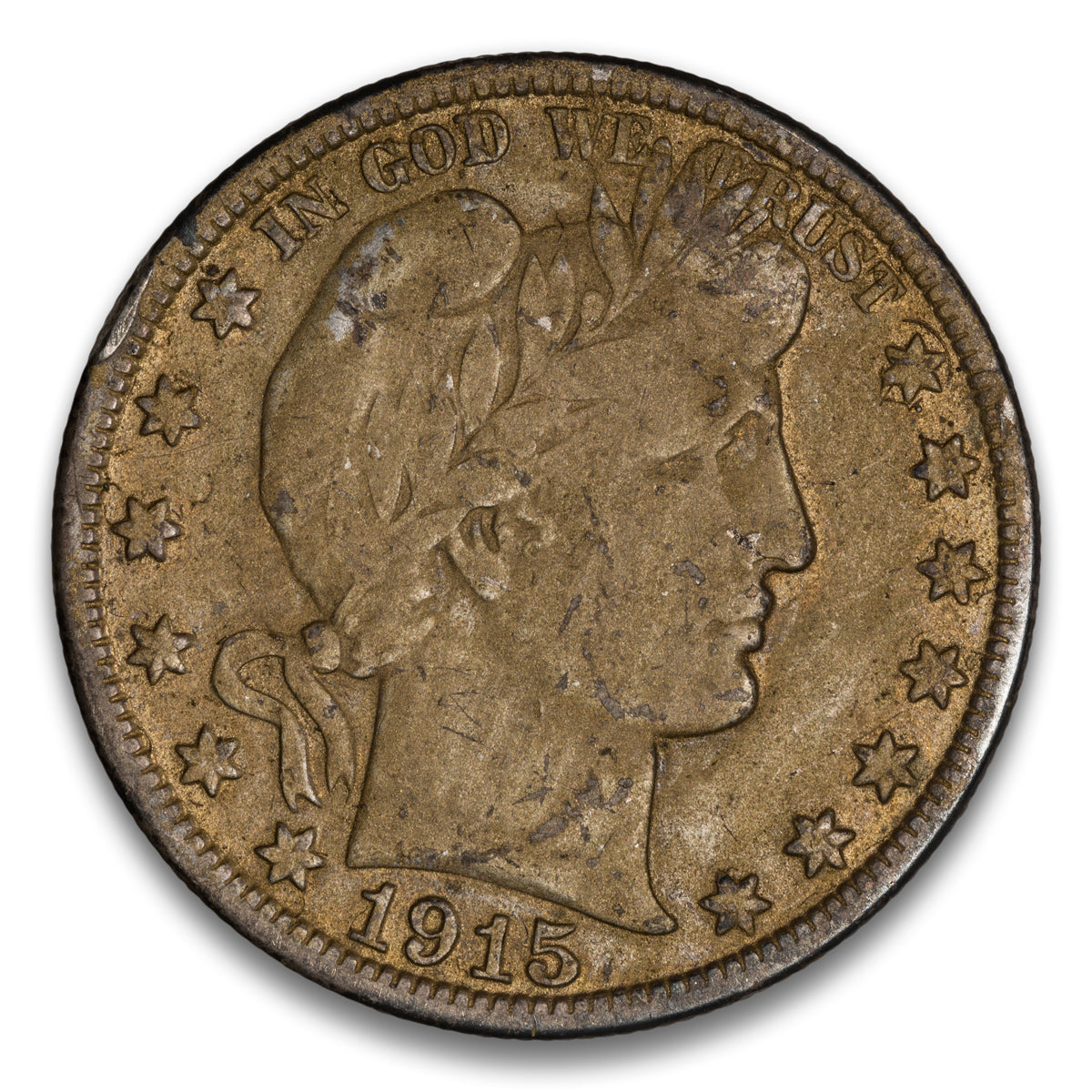 US 50 Cent Barber 1915D F-12