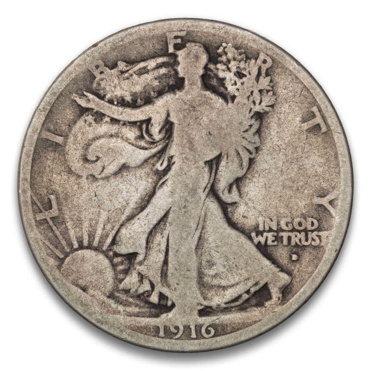 US 50 Cent Walking 1916D G-6