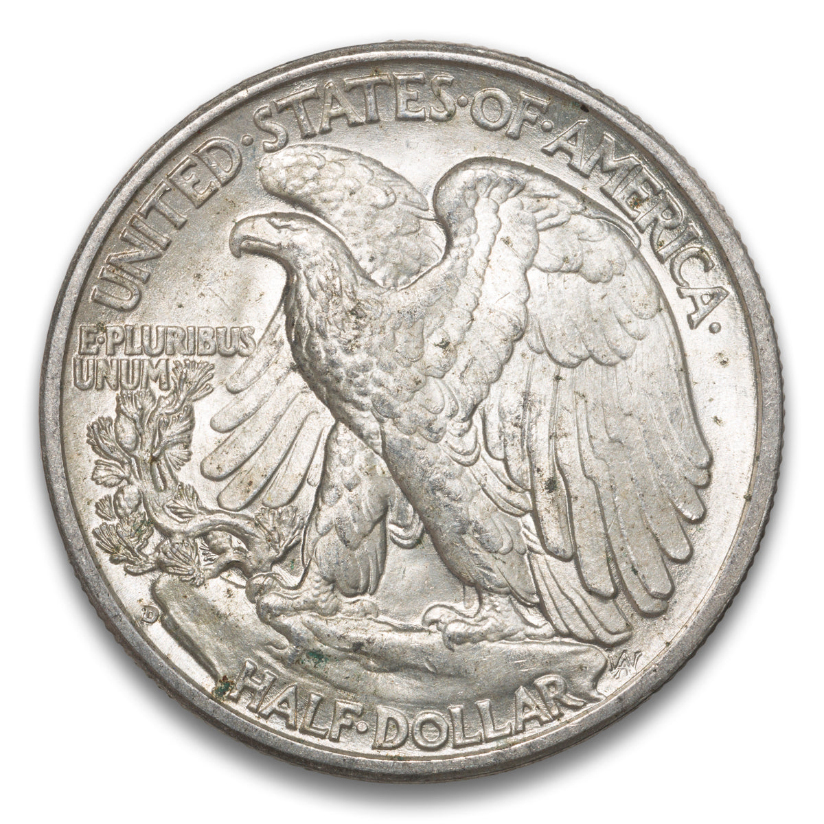 US 50 Cent Walking 1935D AU-58