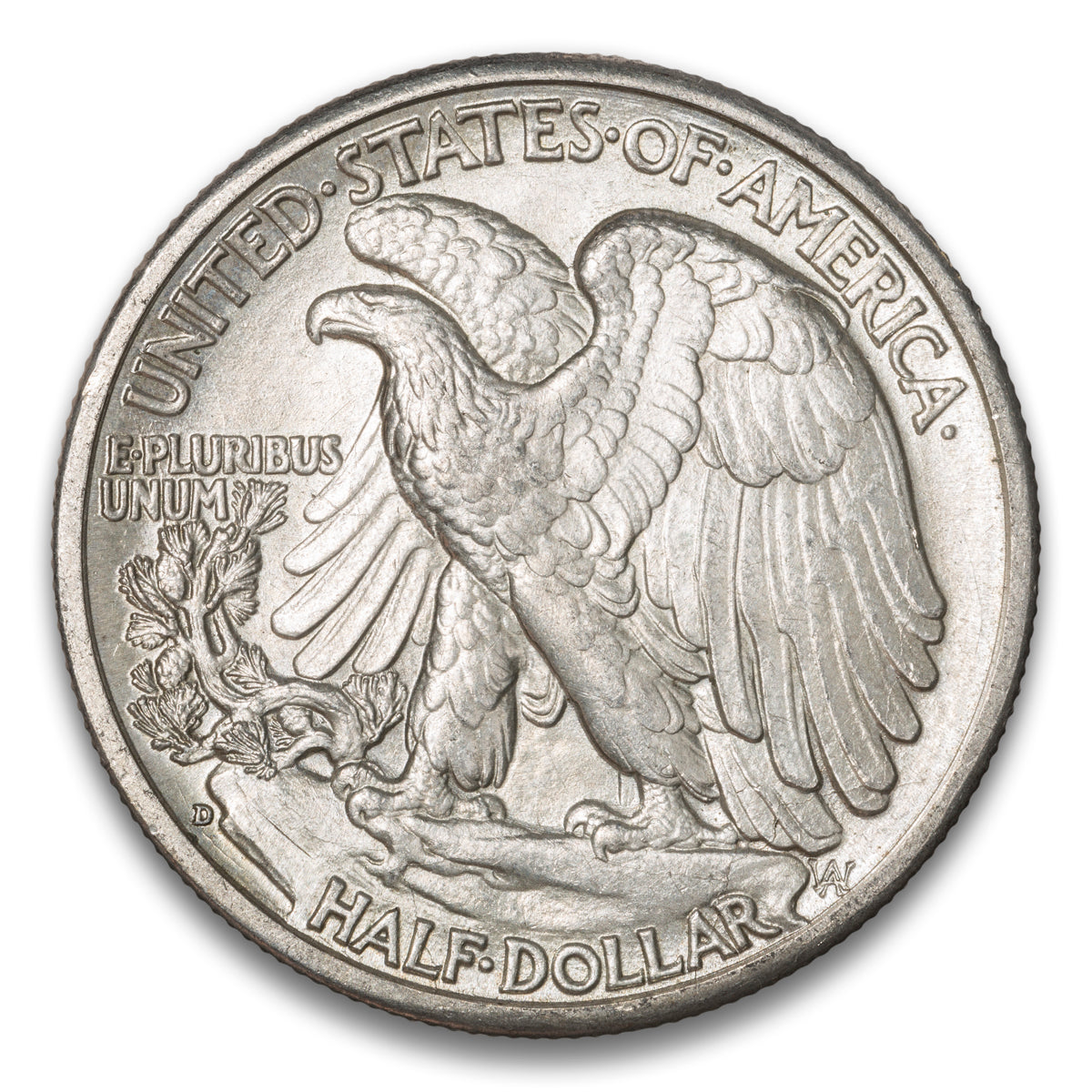 US 50 Cent Walking 1943D AU-58