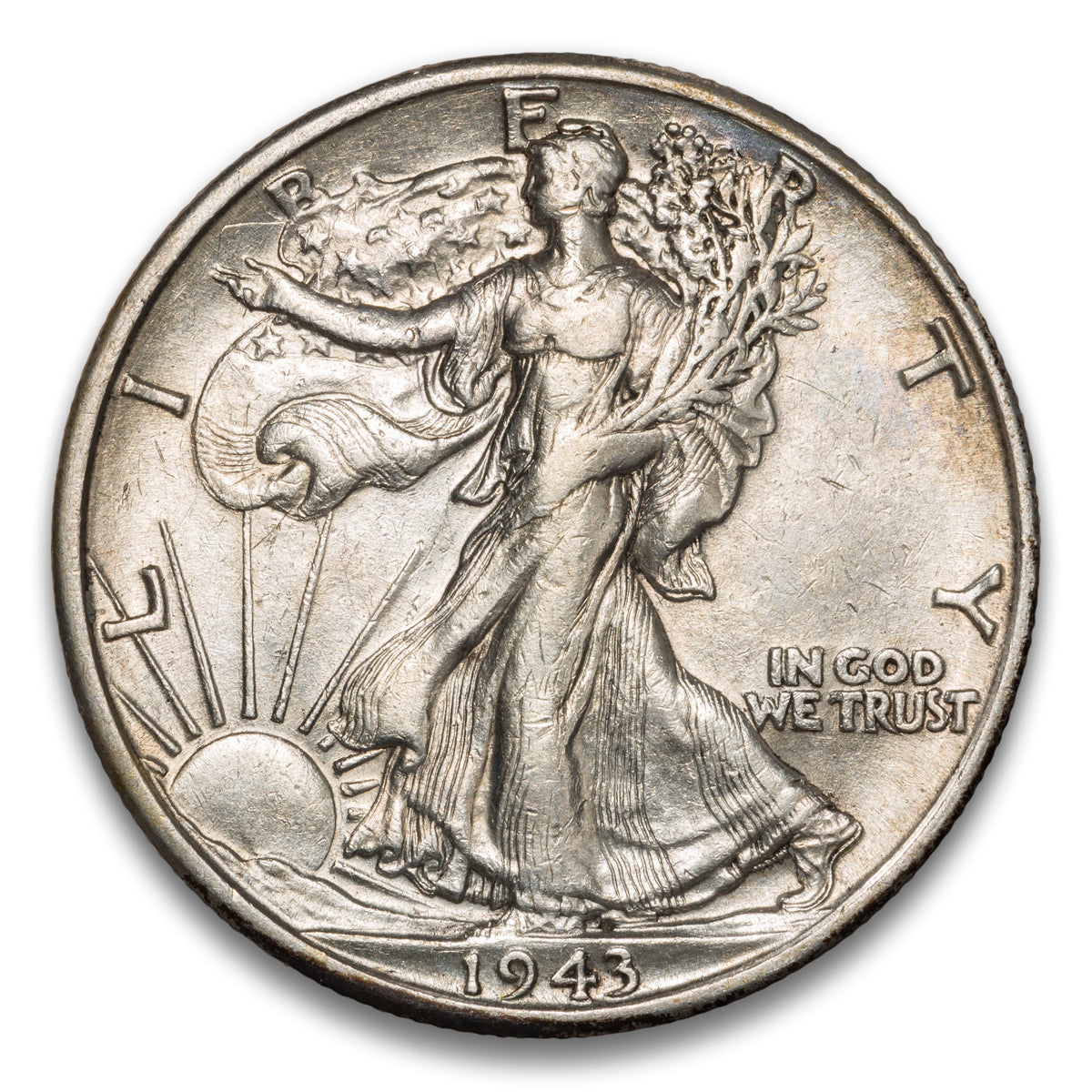US 50 Cent Walking 1943D FS-101 DDO VF-20