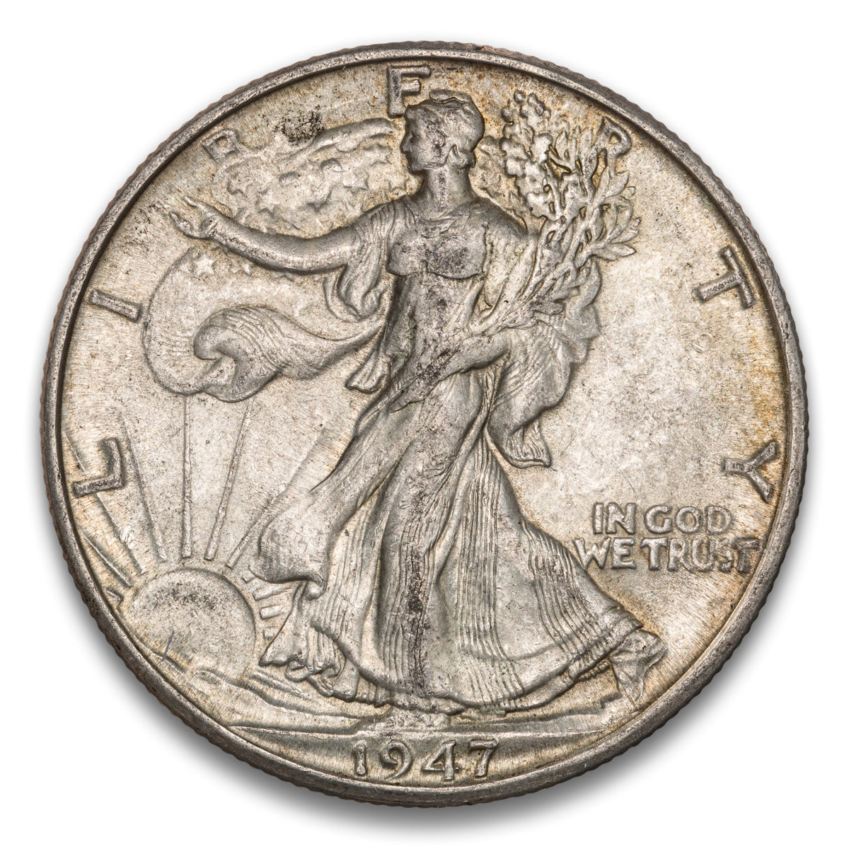 US 50 Cent Walking 1947D AU-55