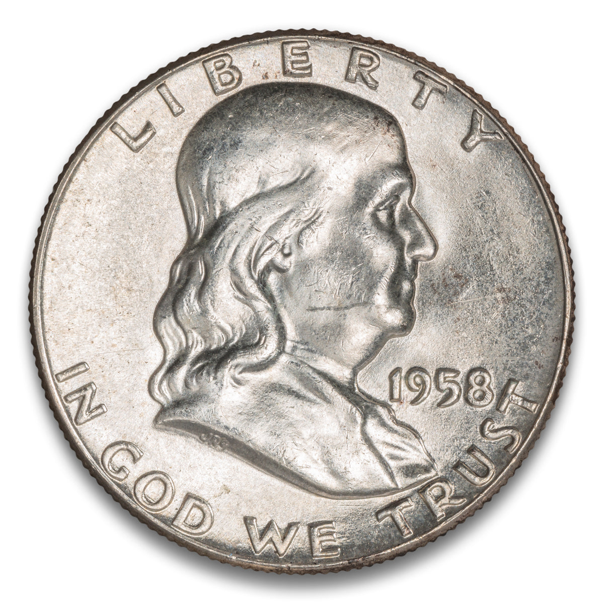 US 50 Cent Franklin 1958 Type 2 Reverse MS-62