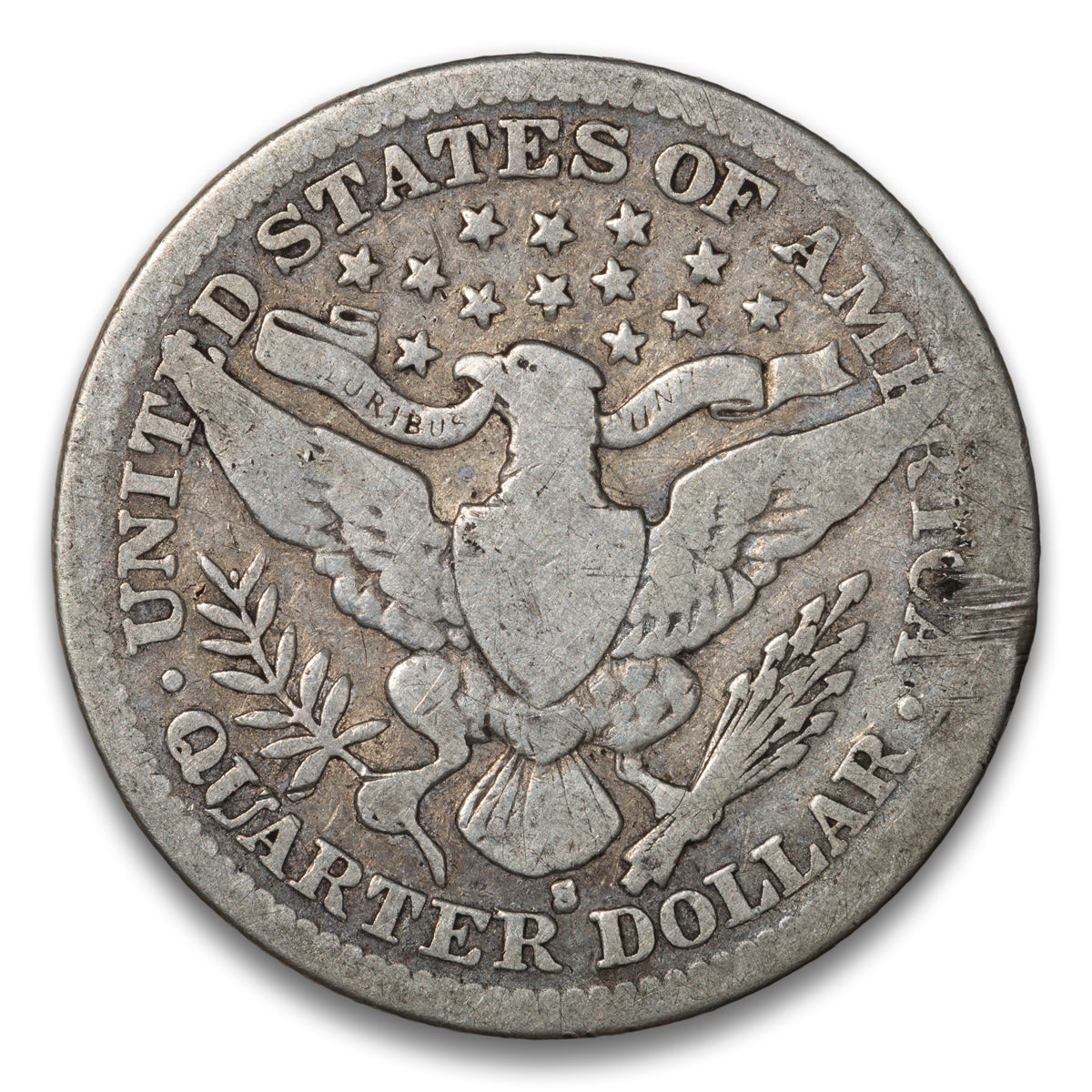 US 25 Cent Barber 1908S VG-8