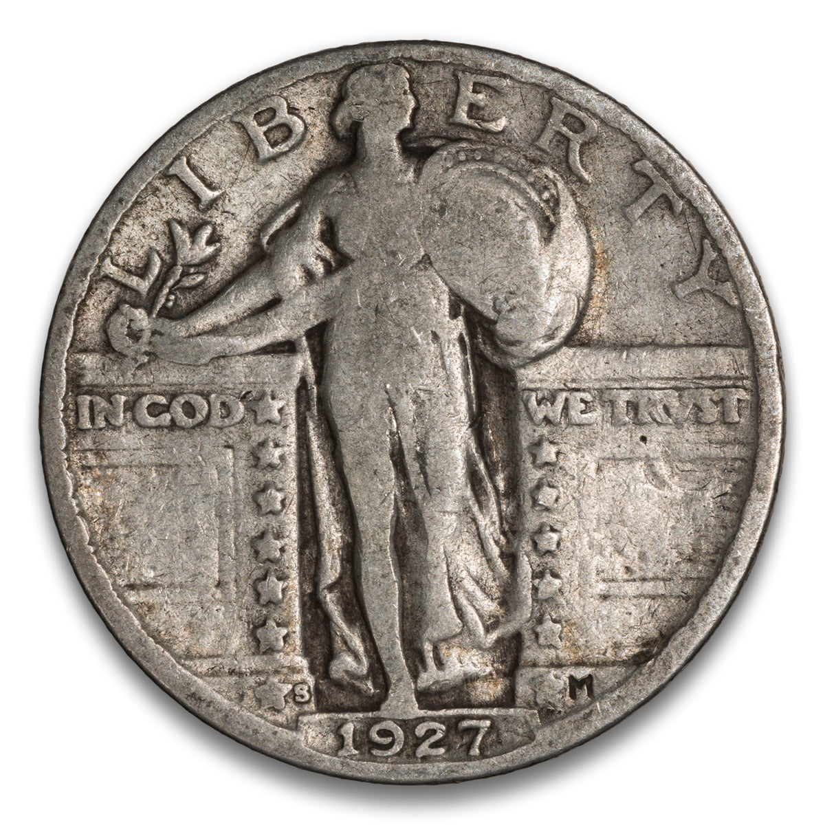 US 25 Cent Standing 1927S G-6
