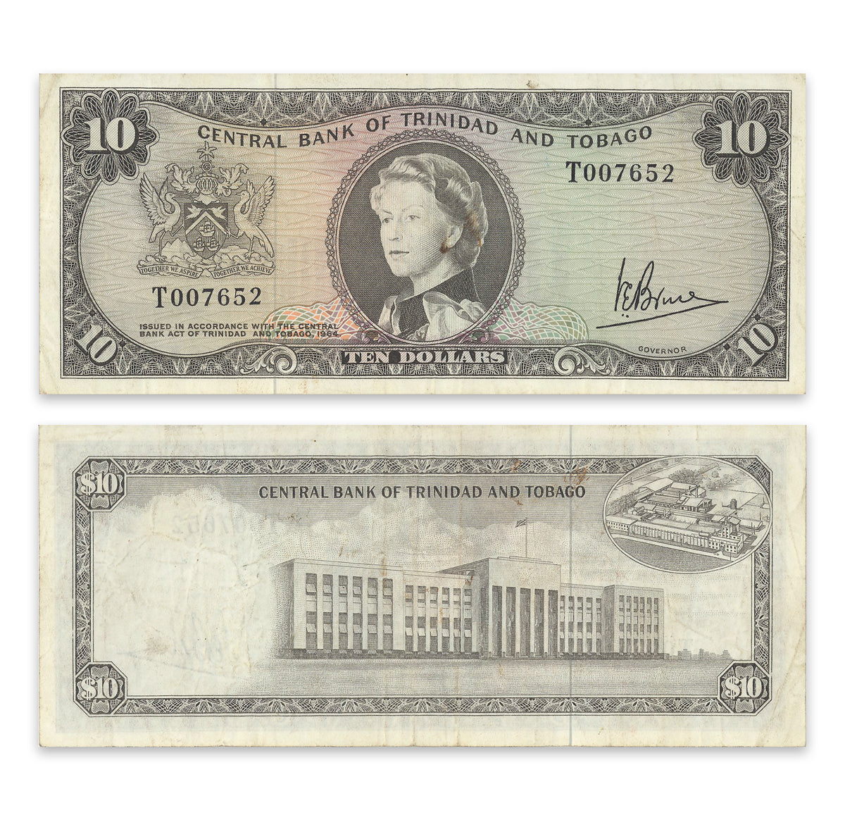 Trinidad & Tobago 10 Dollars 1964 P# 28c VF-20