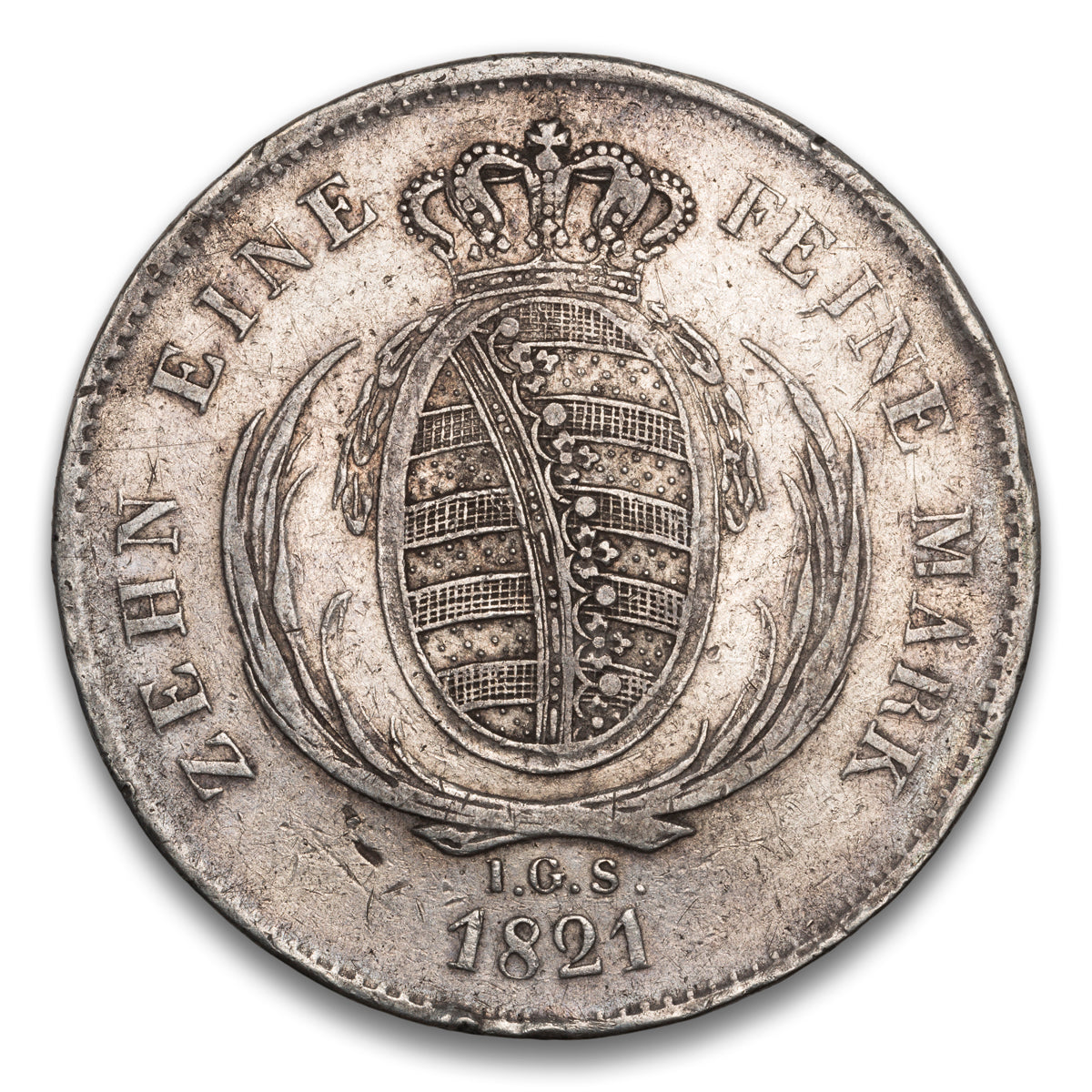 Saxony-Albertine German State Silver 1 Thaler 1821